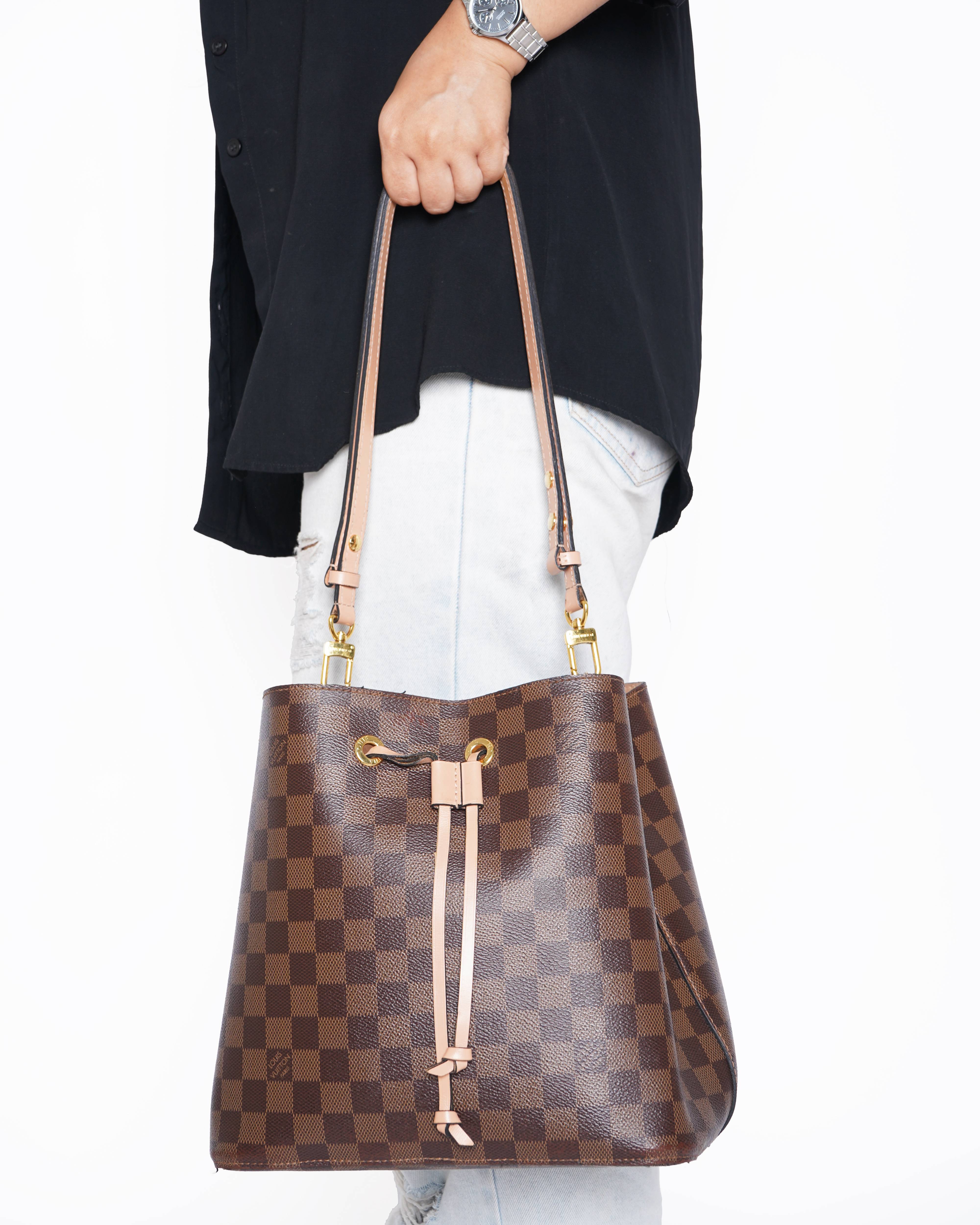 Louis vuitton damier ebene neoneo bb bucket bag