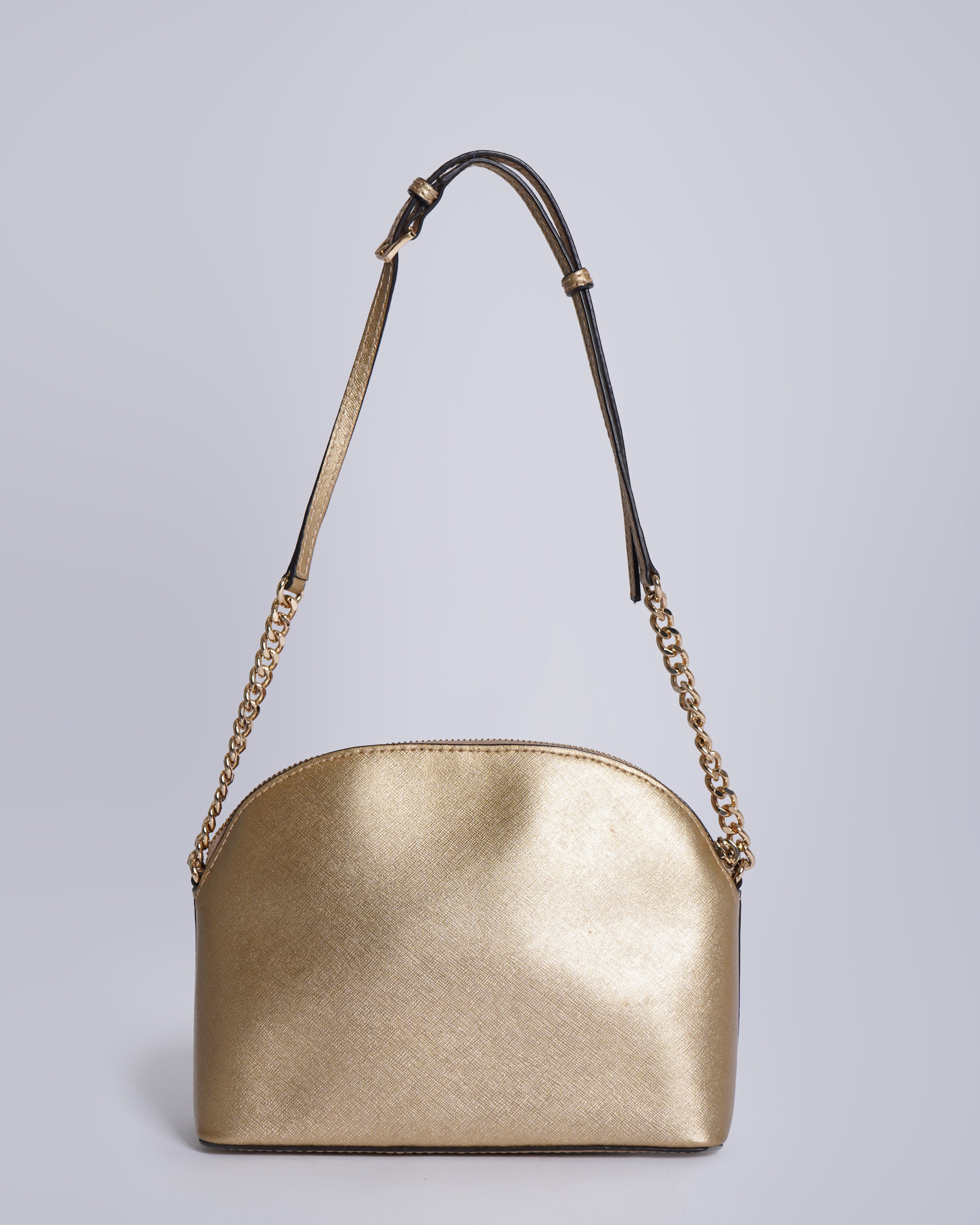 Michael Kors Shoulder Bag In Gold Tone