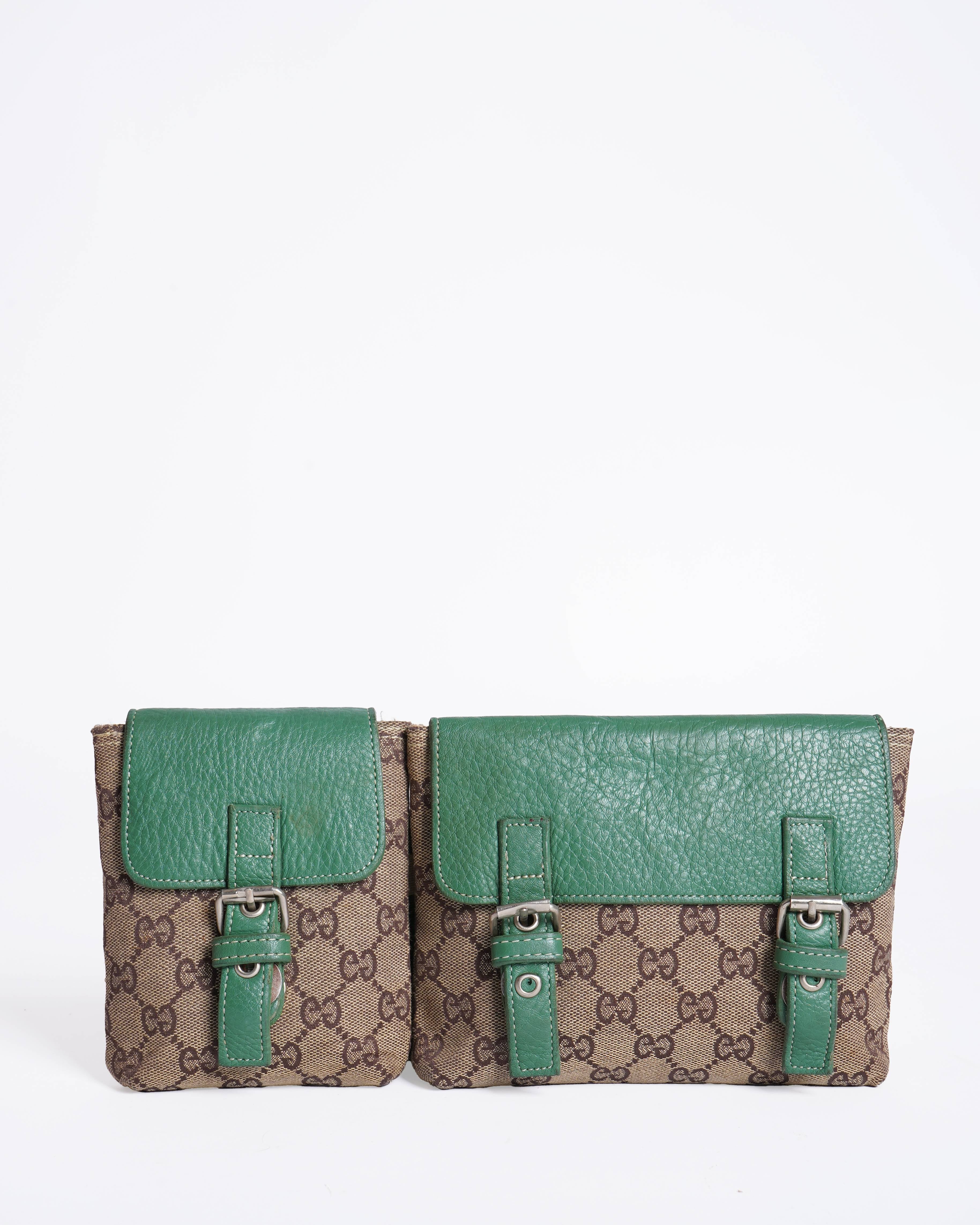 Gucci gg canvas waist bag