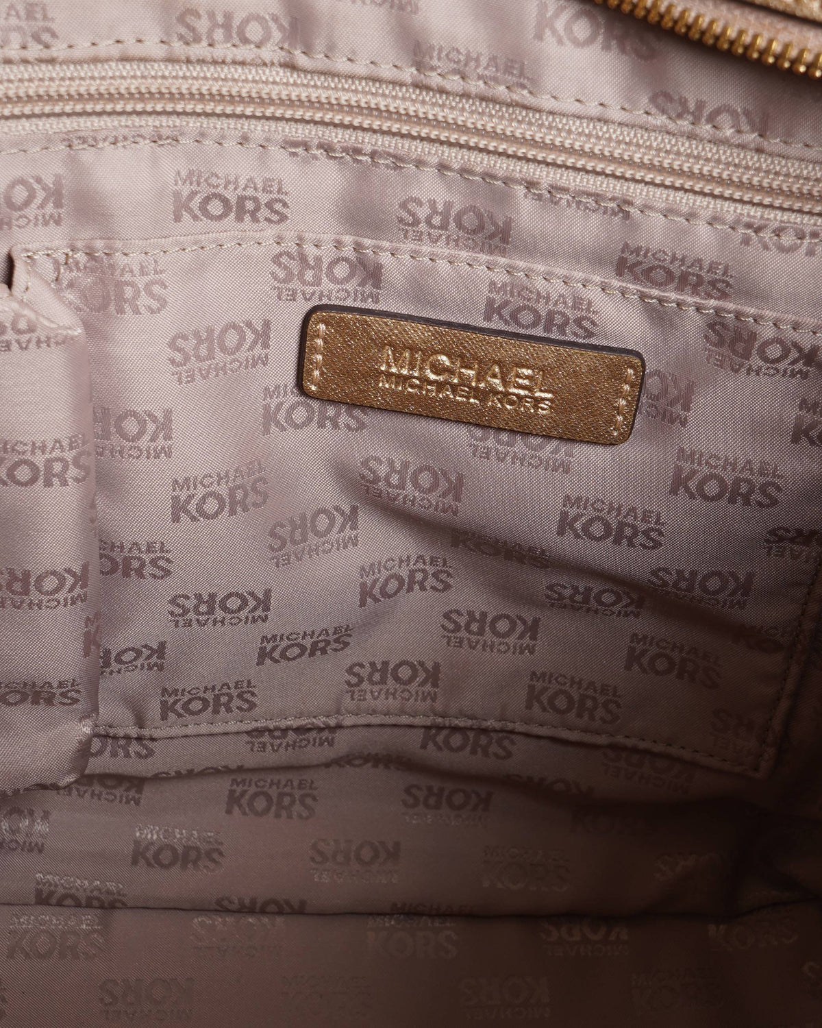 Michael kors savannah gold tote bag