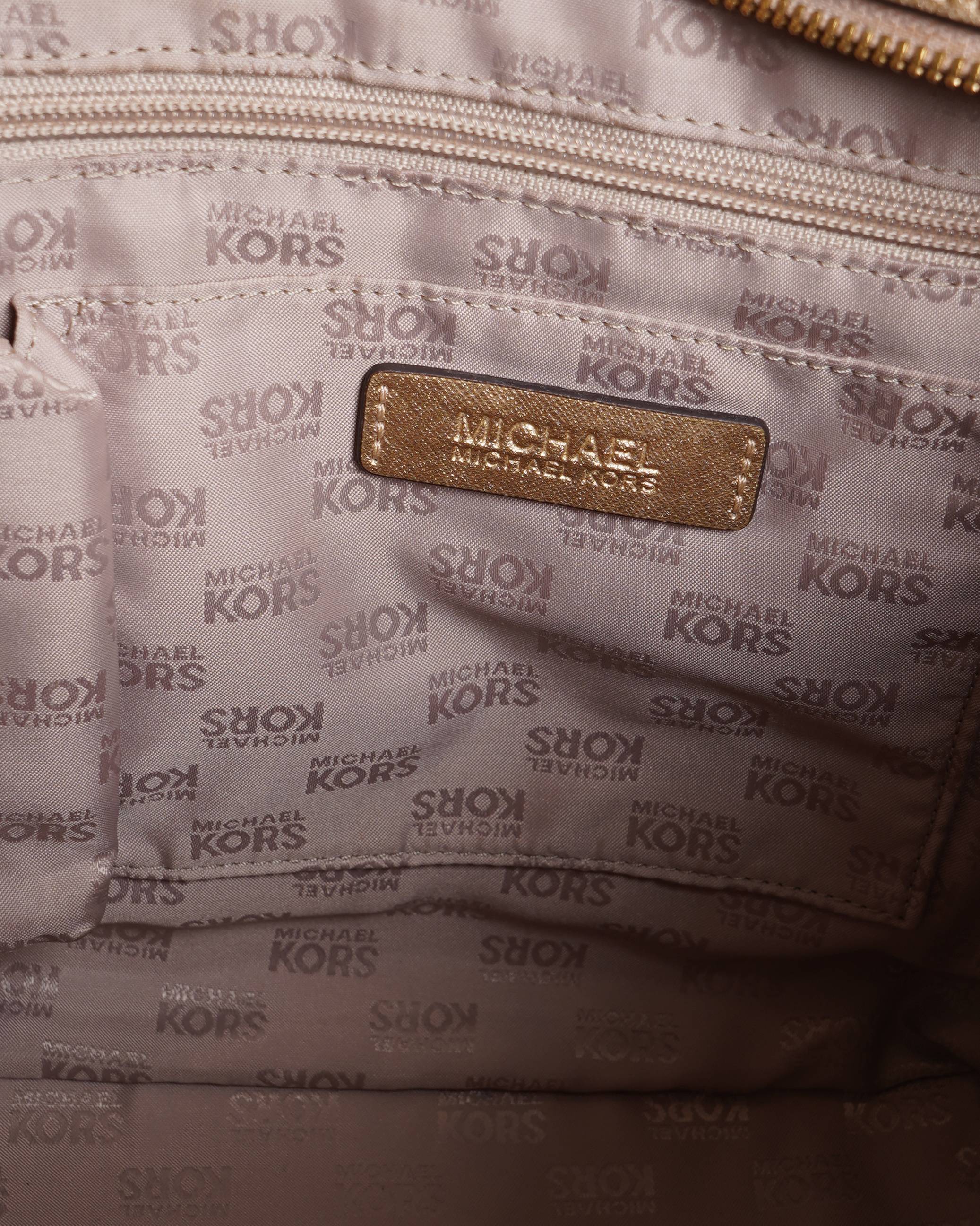 Michael kors savannah gold tote bag