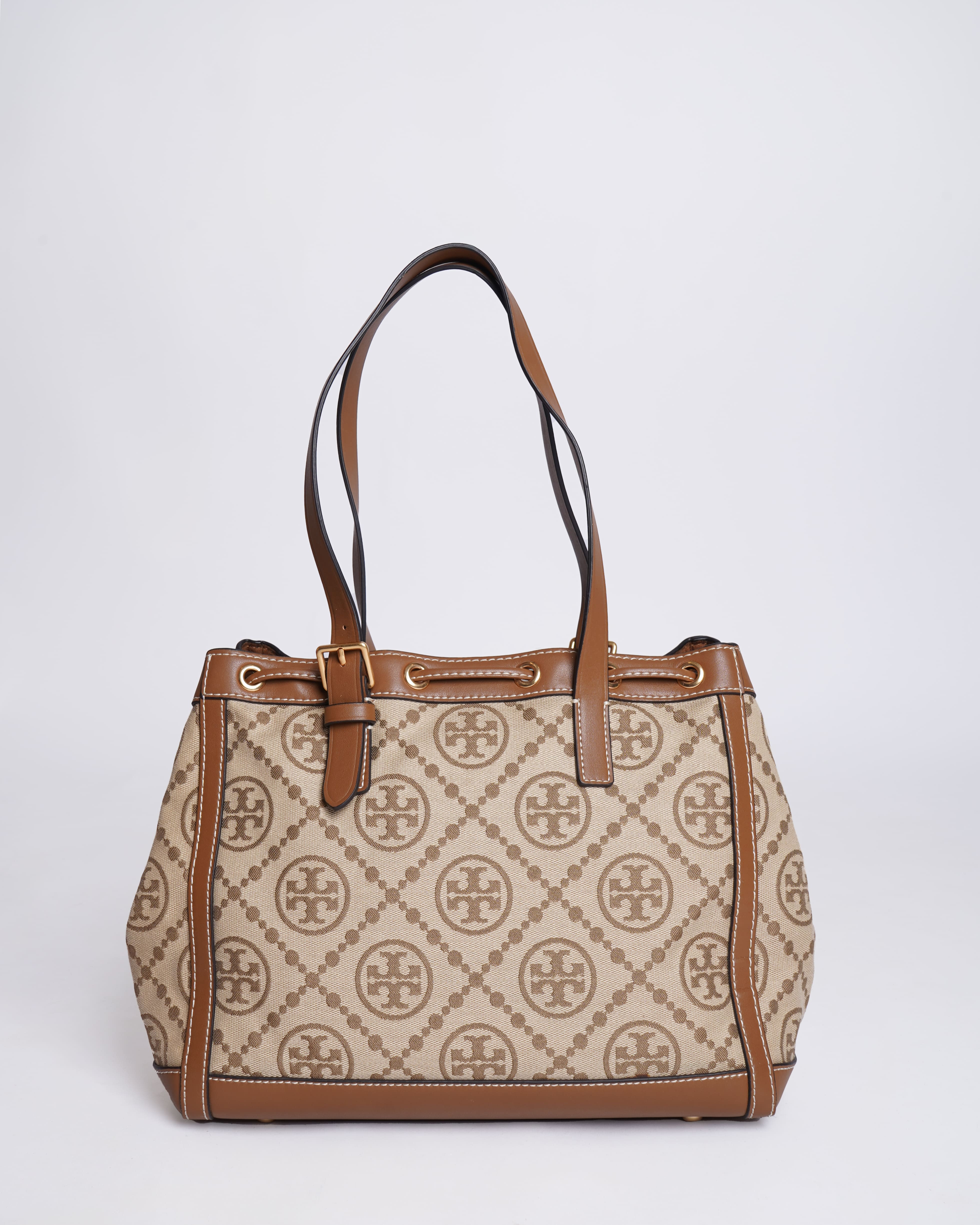 Tory Burch Canvas & Leather Shoulder Bag