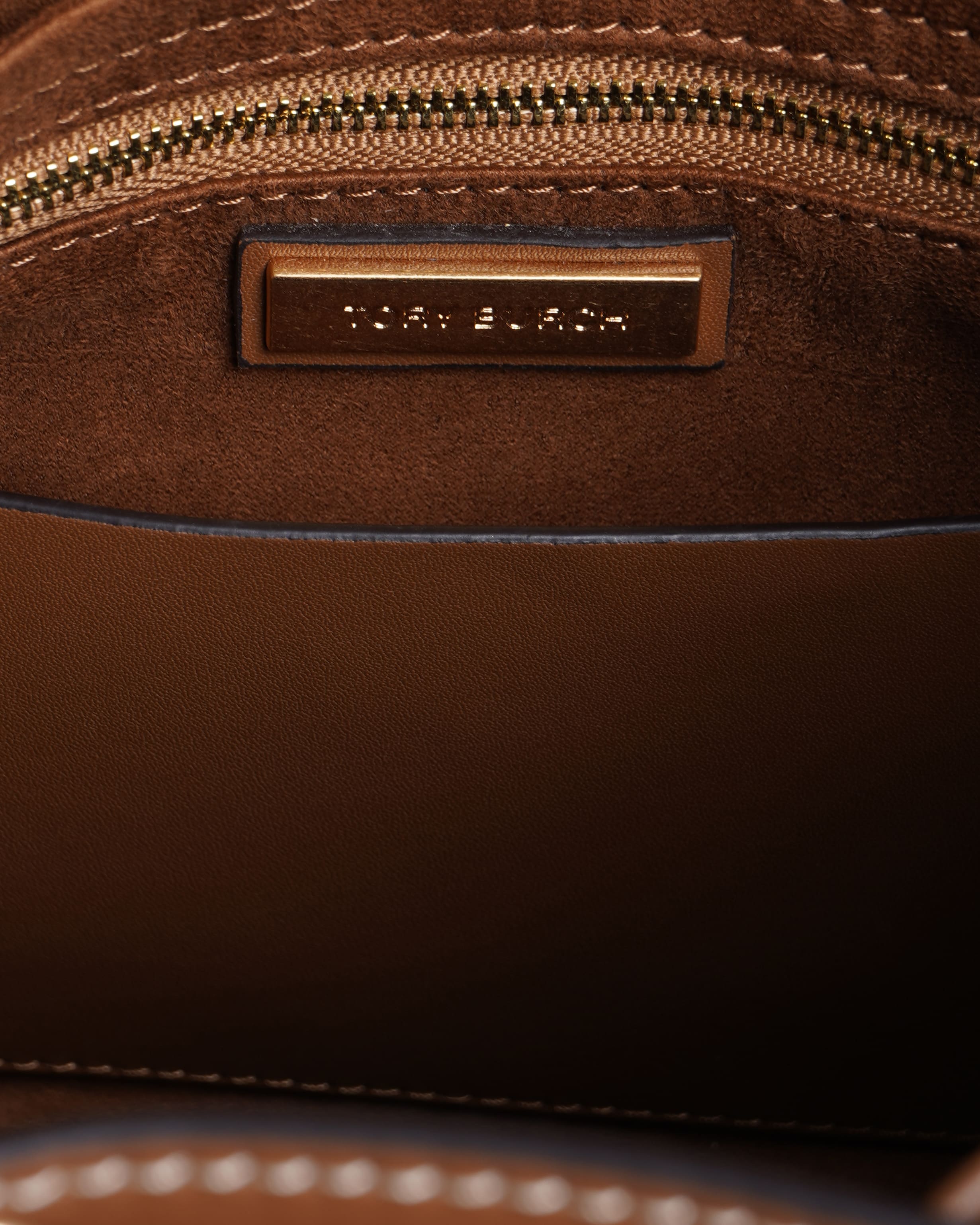 Tory Burch Canvas & Leather Shoulder Bag