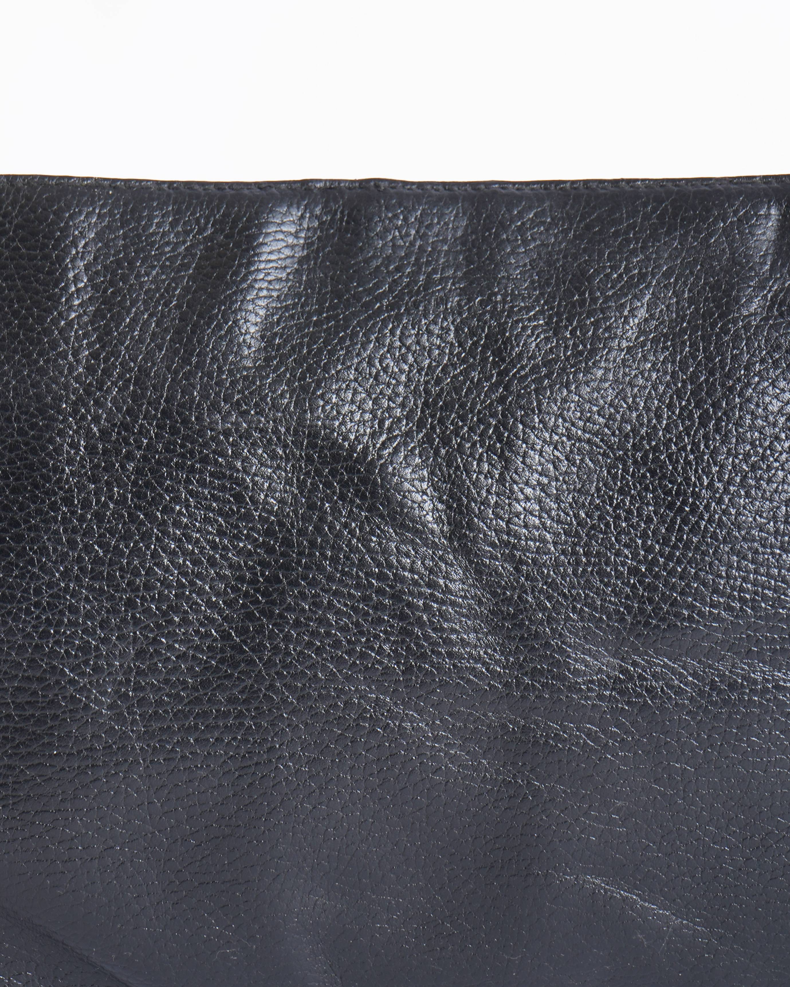 Gucci bamboo pebbled leather bag