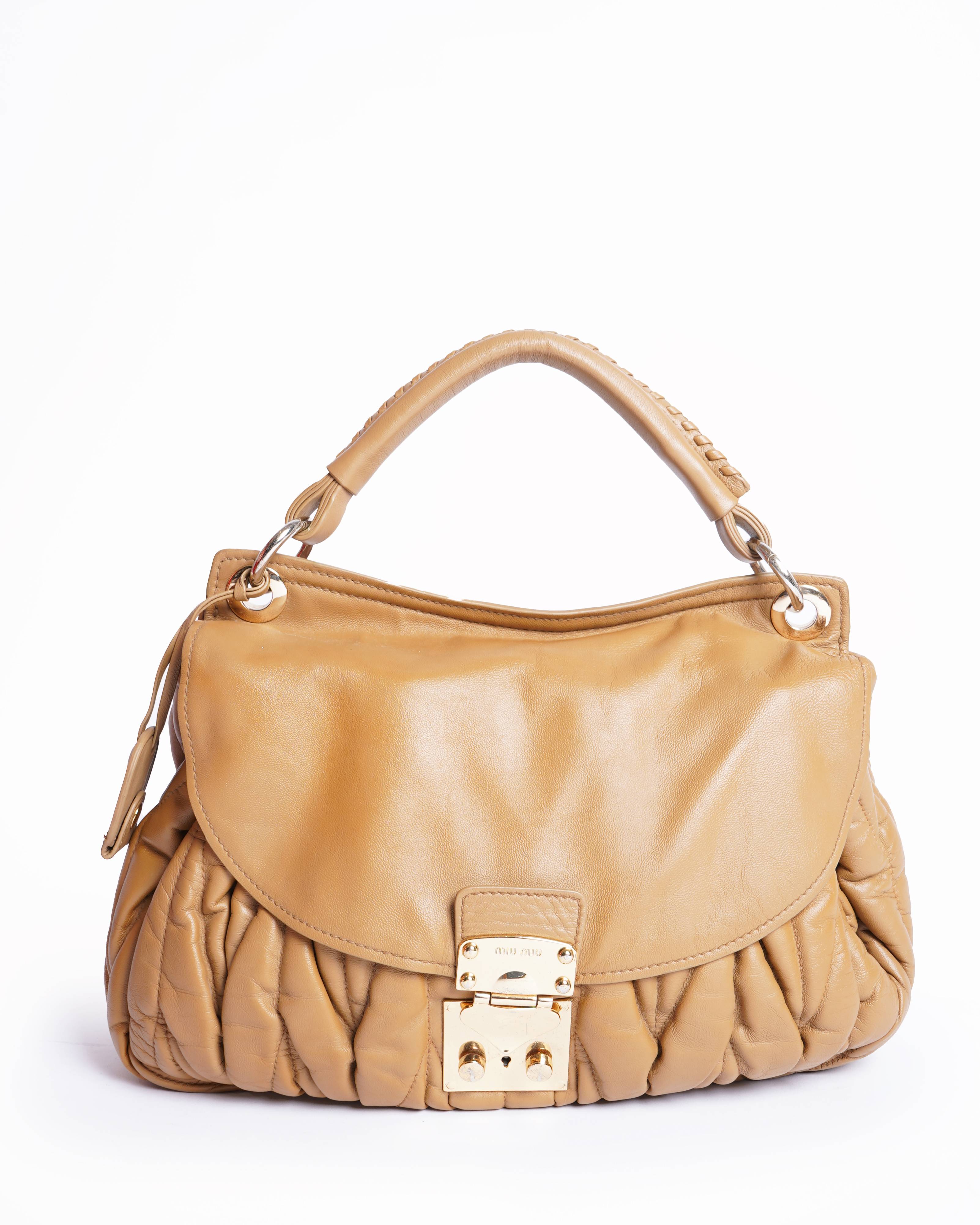 Miu Miu Matelasse Leather Shoulder Bags