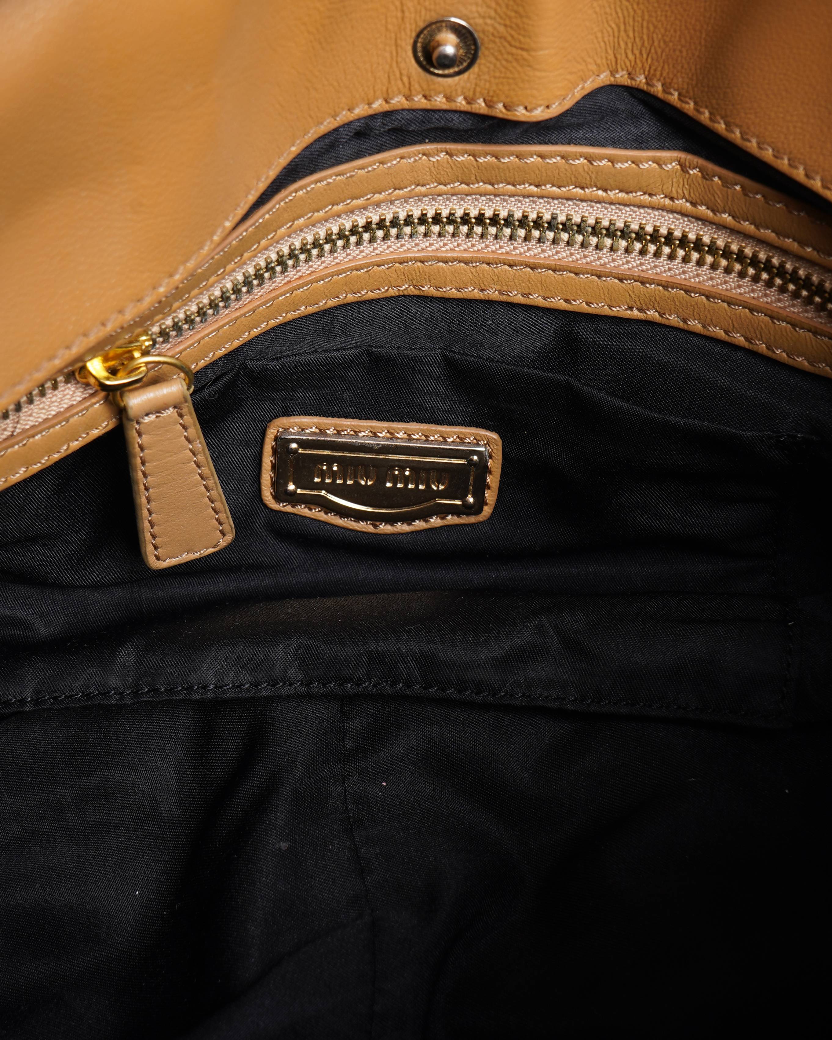 Miu Miu Matelasse Leather Shoulder Bags