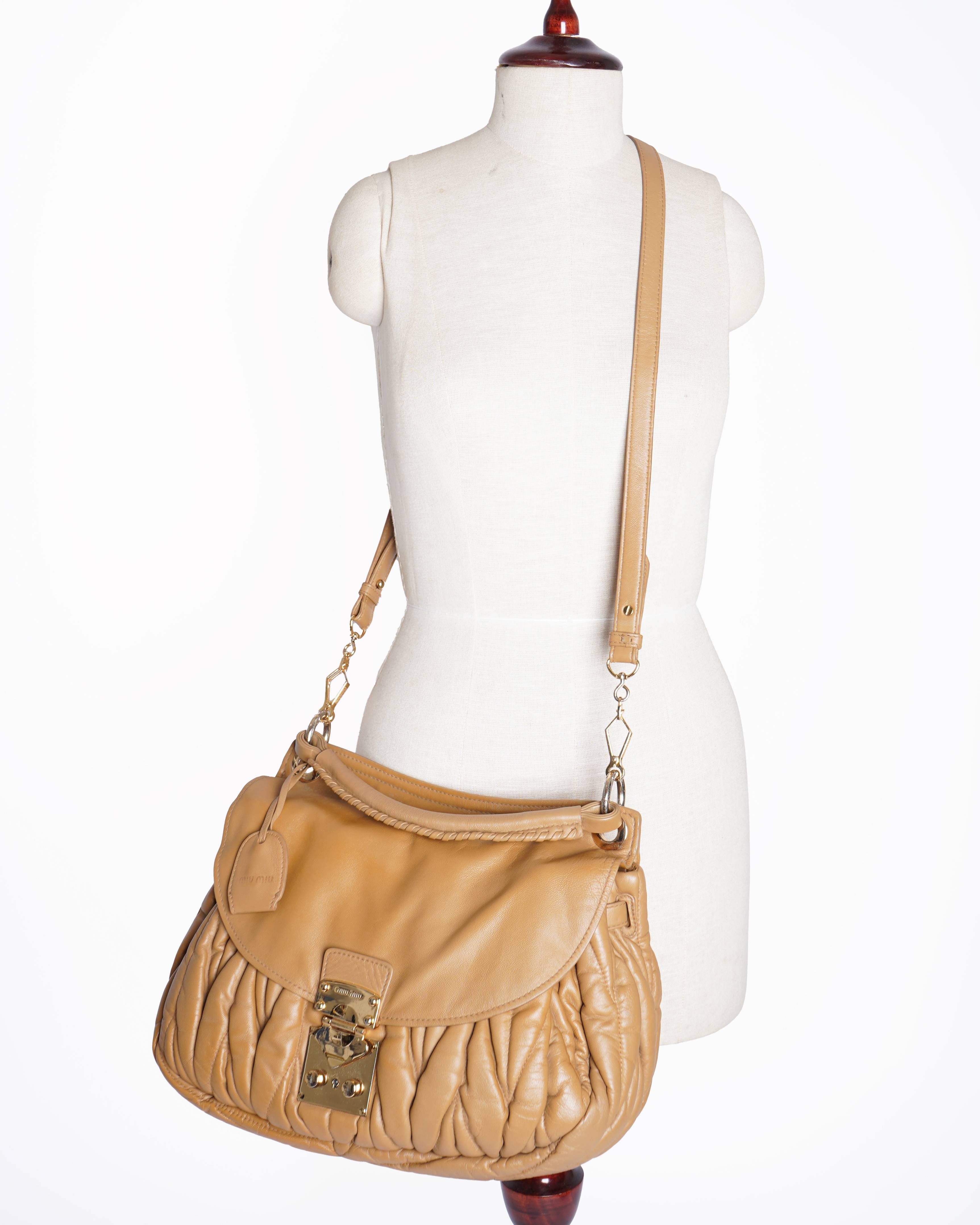 Miu Miu Matelasse Leather Shoulder Bags