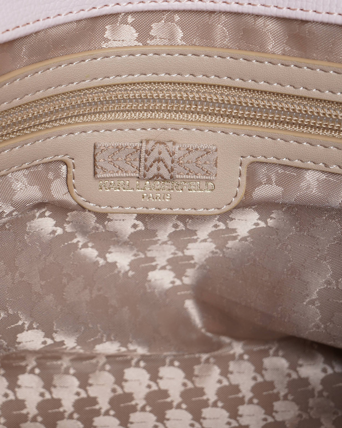 New Karl Lagerfeld Medium Pearl Shoulder Bag In Tweed