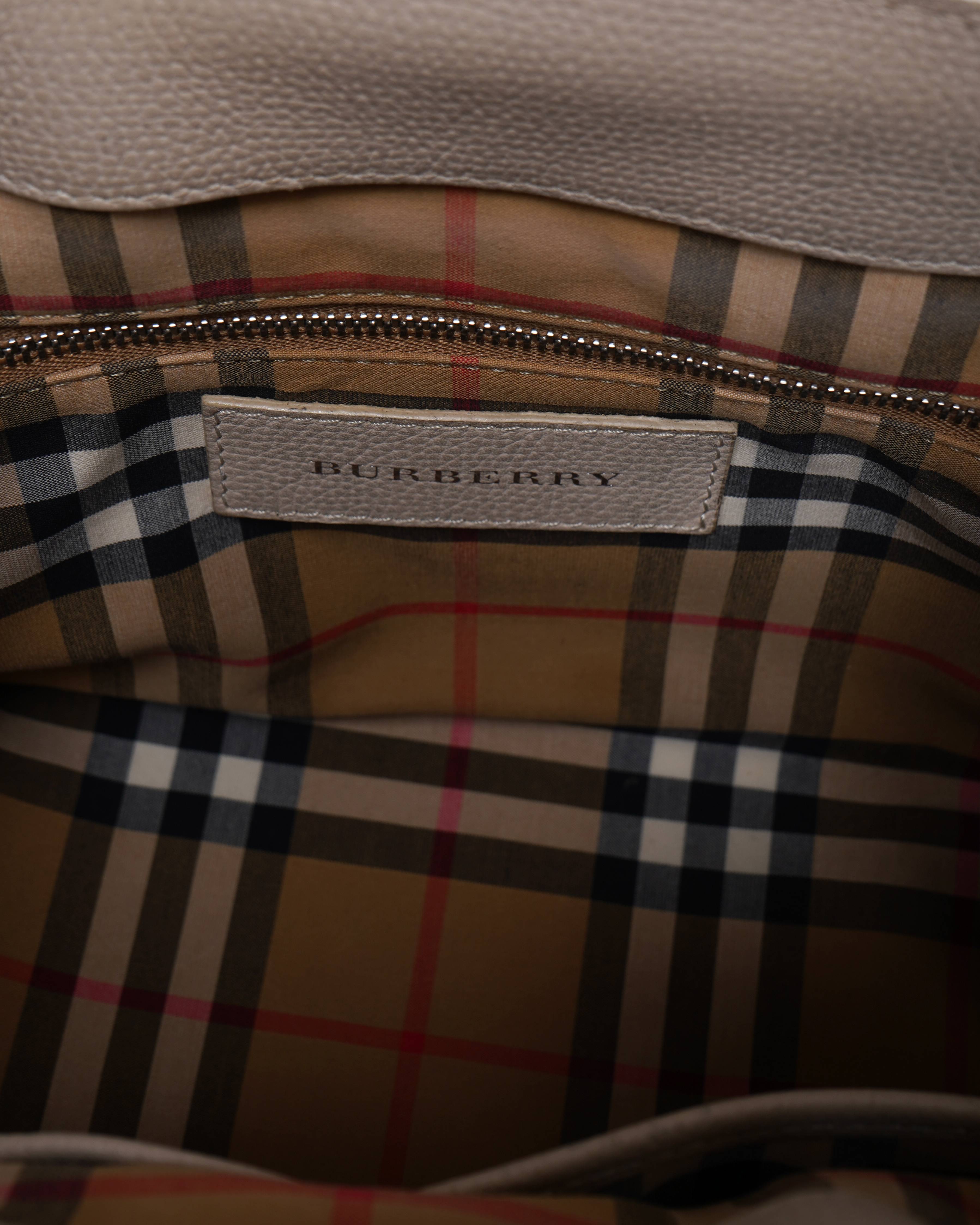 Burberry Leather Small Banner Tote