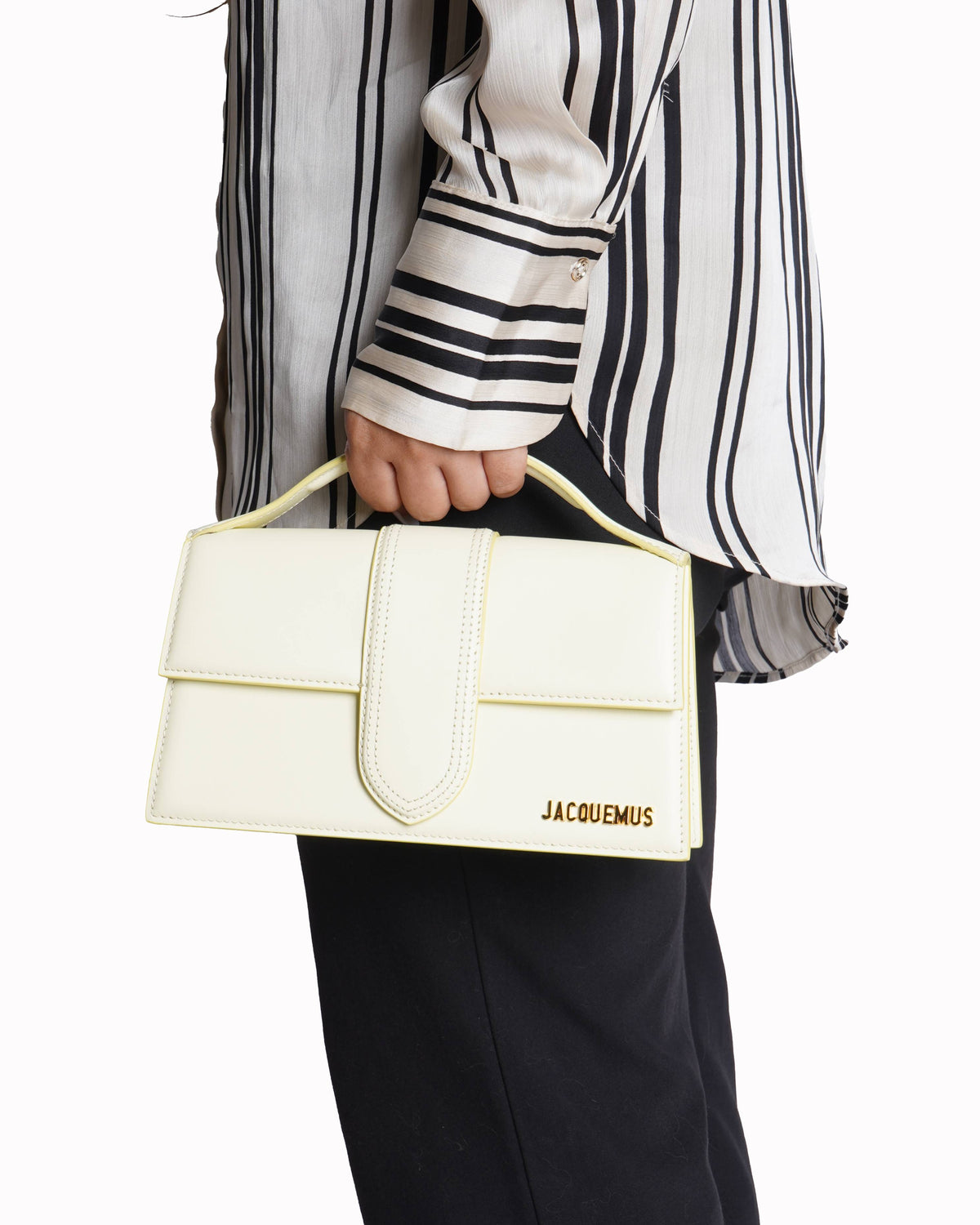 Jacquemus Le Grand Bambino Crossbody Bag in Light Yellow
