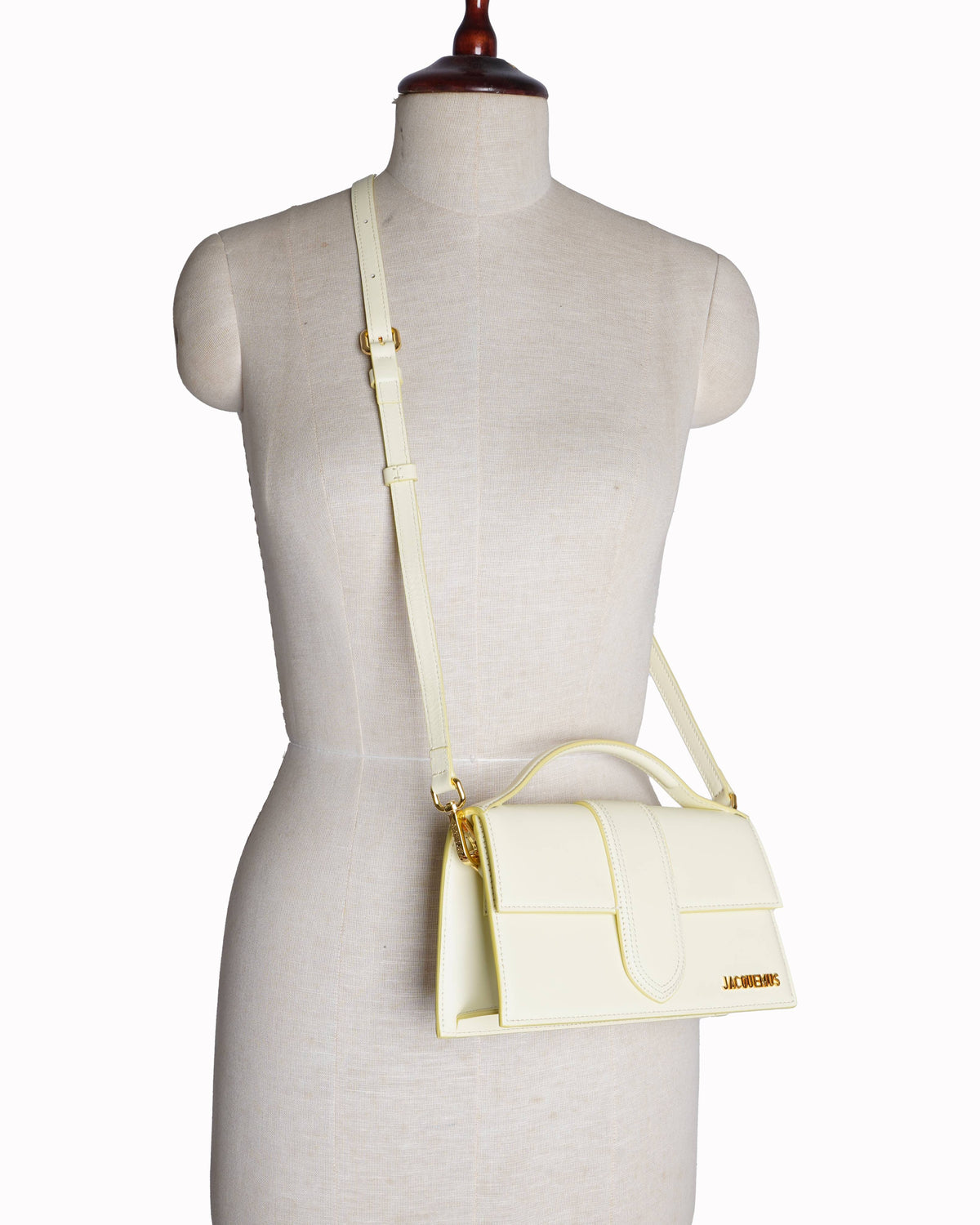 Jacquemus Le Grand Bambino Crossbody Bag in Light Yellow