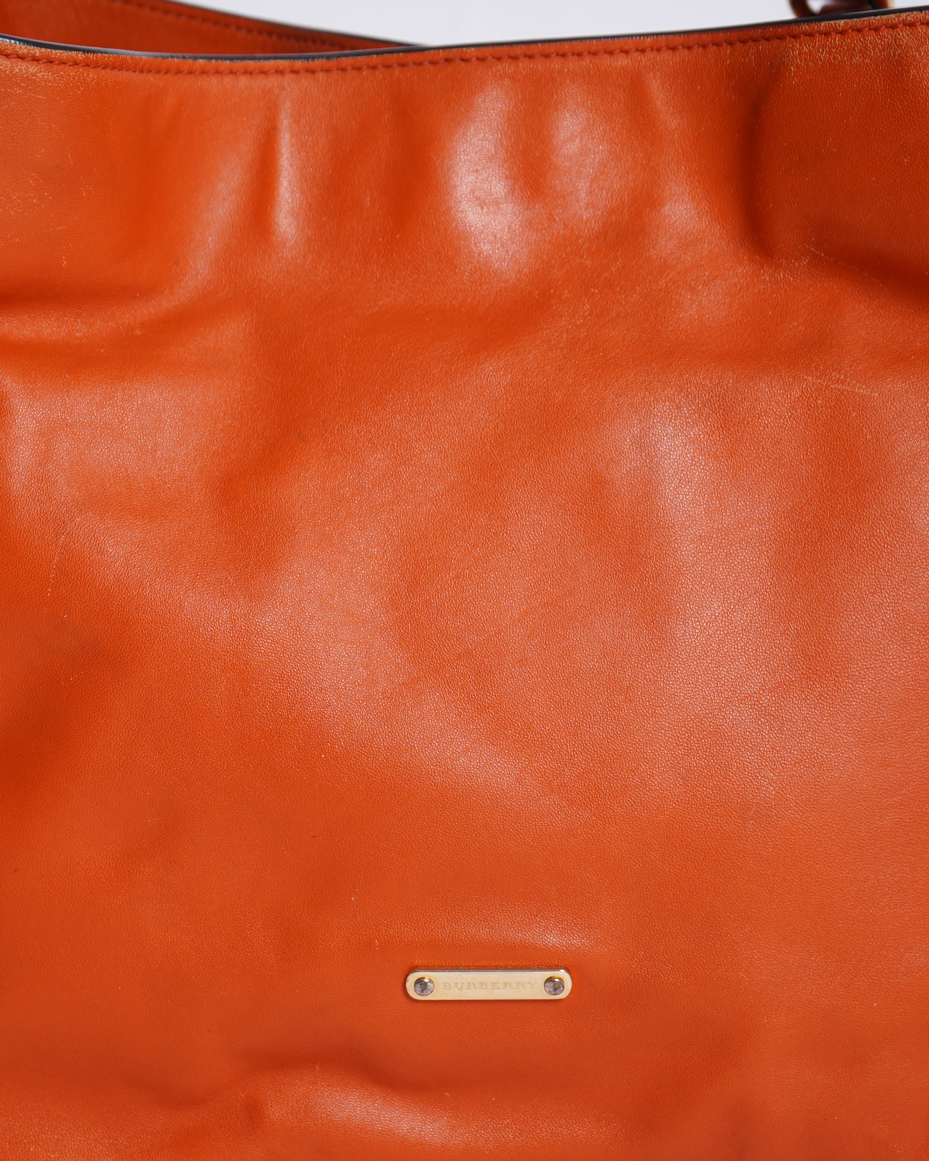 Burberry Canterbury Leather Shoulder Bag In Orange