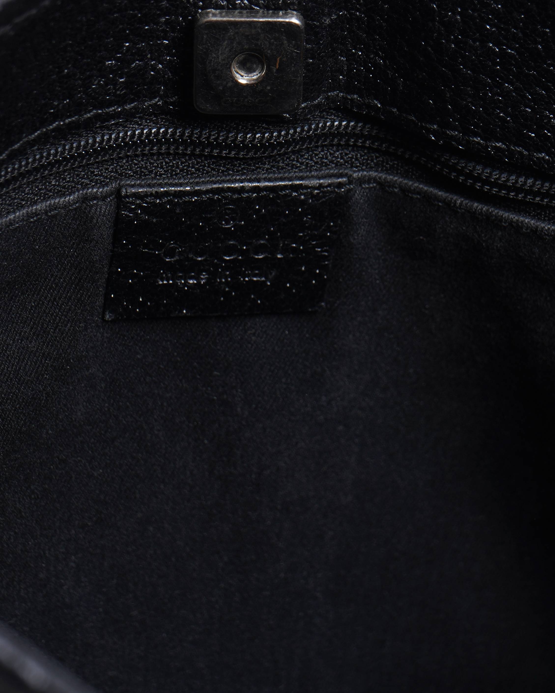 Gucci gg black canvas shoulder bag