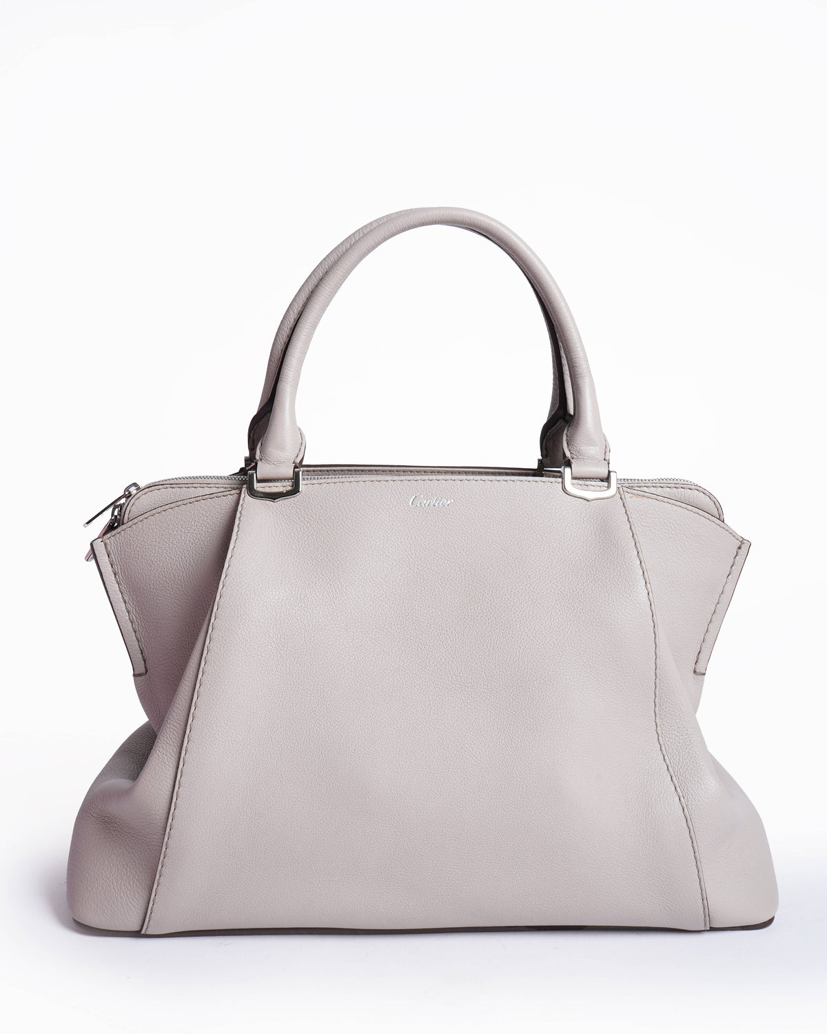 Cartier Beige Leather C De Tote Bag