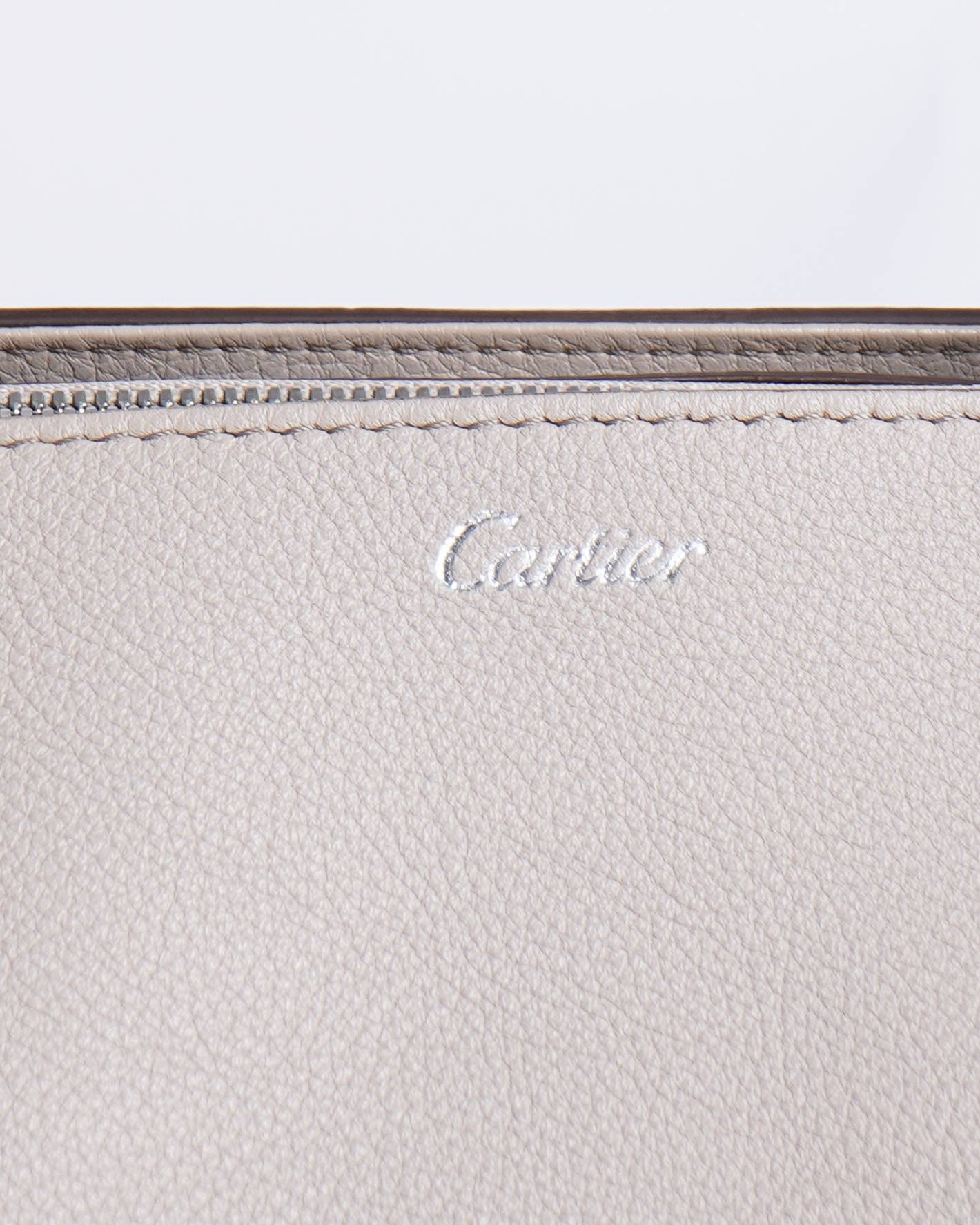 Cartier Beige Leather C De Tote Bag