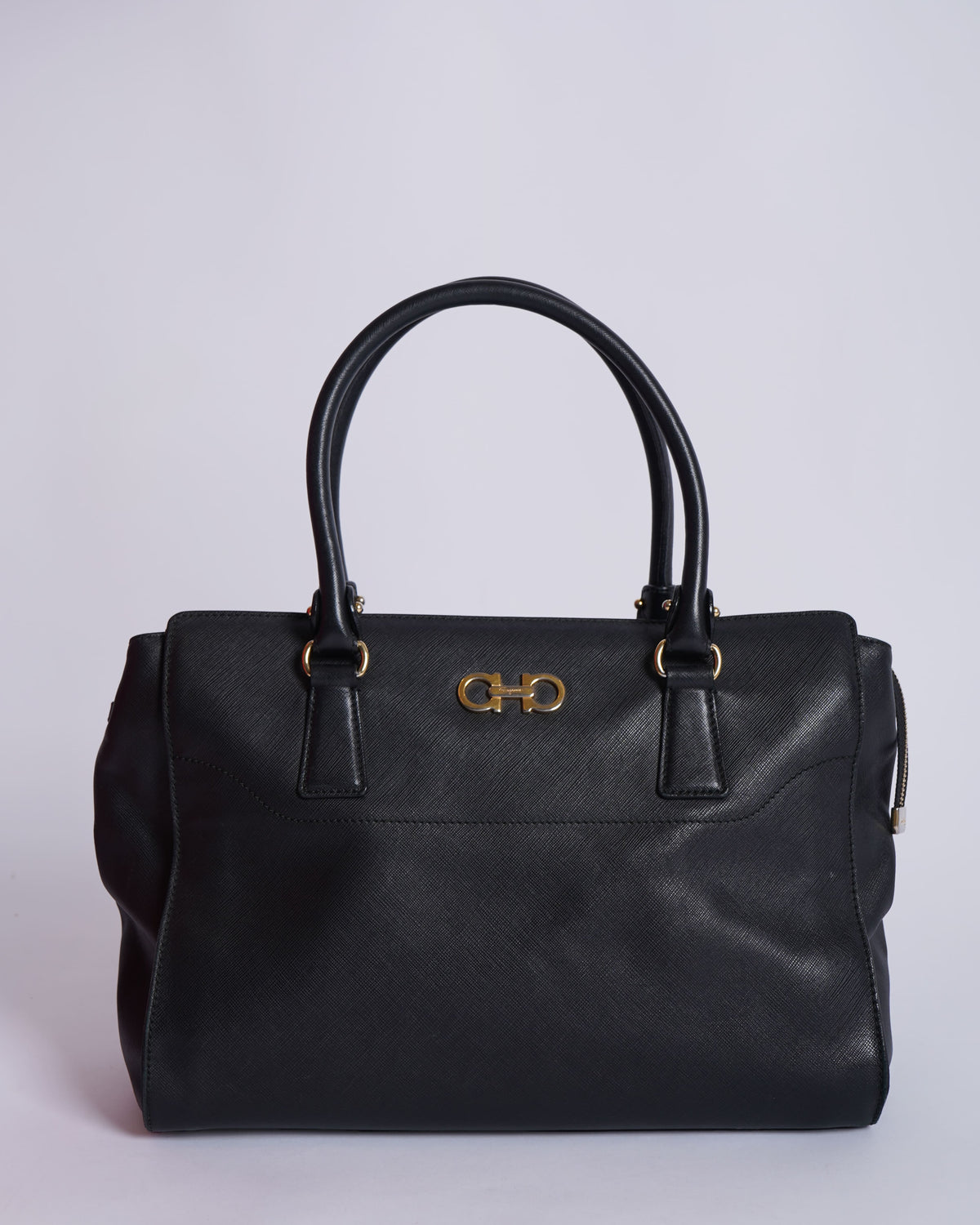 Salvatore Ferragamo Top Handle Bag In Black