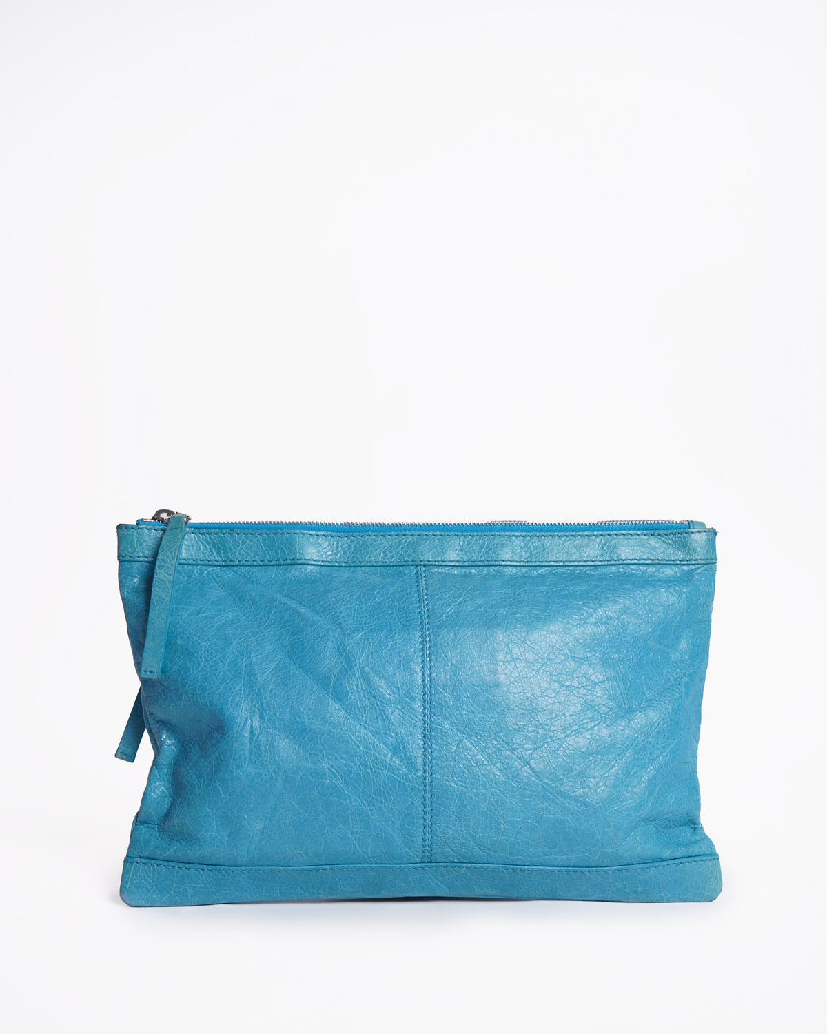 Balenciaga Blue Leather Classic City Clutch