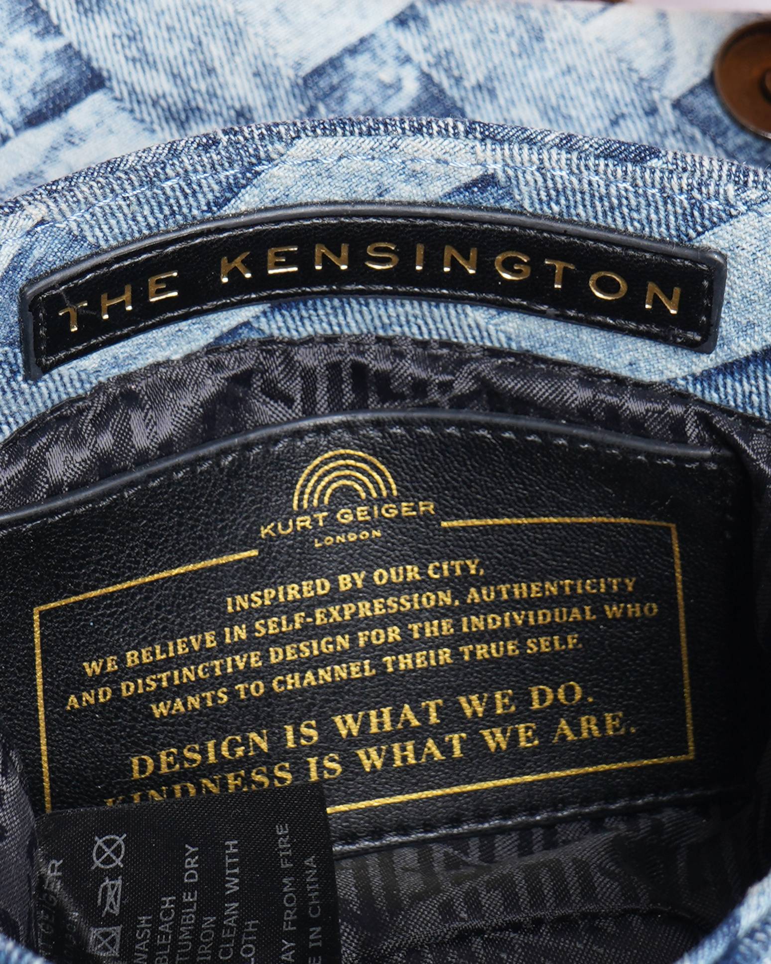 Kurt Geiger denim crossbody bag