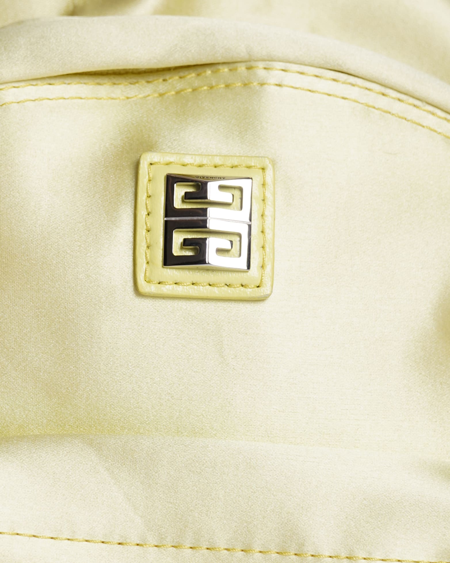 New Givenchy Leather Mini Backpack In Lime Yellow