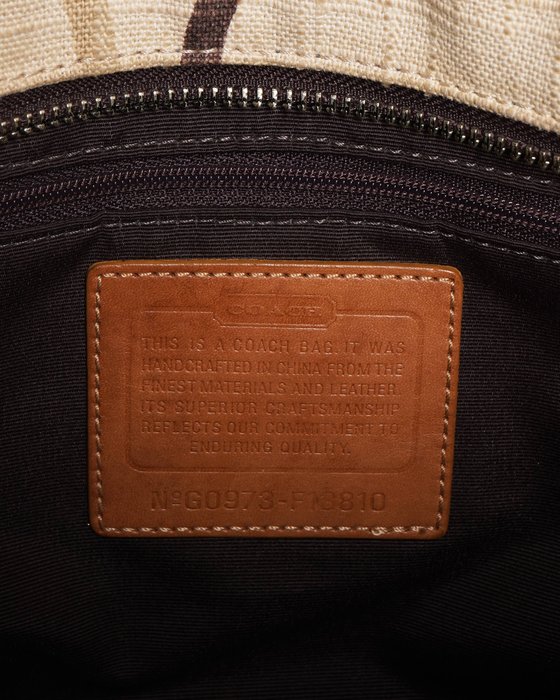 Coach Signature Shoulder Satchel Tote Handbag