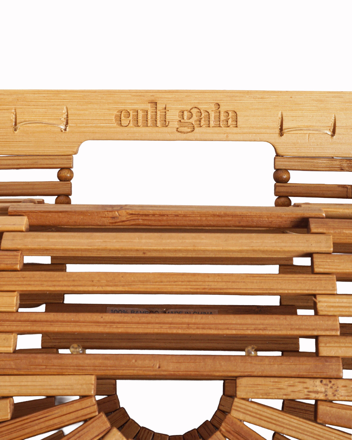 Cult Gaia Natural Bamboo Ark Clutch Bag