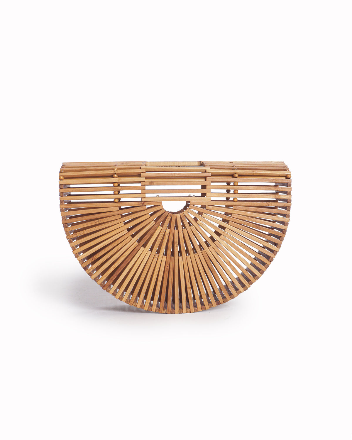 Cult Gaia Natural Bamboo Ark Clutch Bag