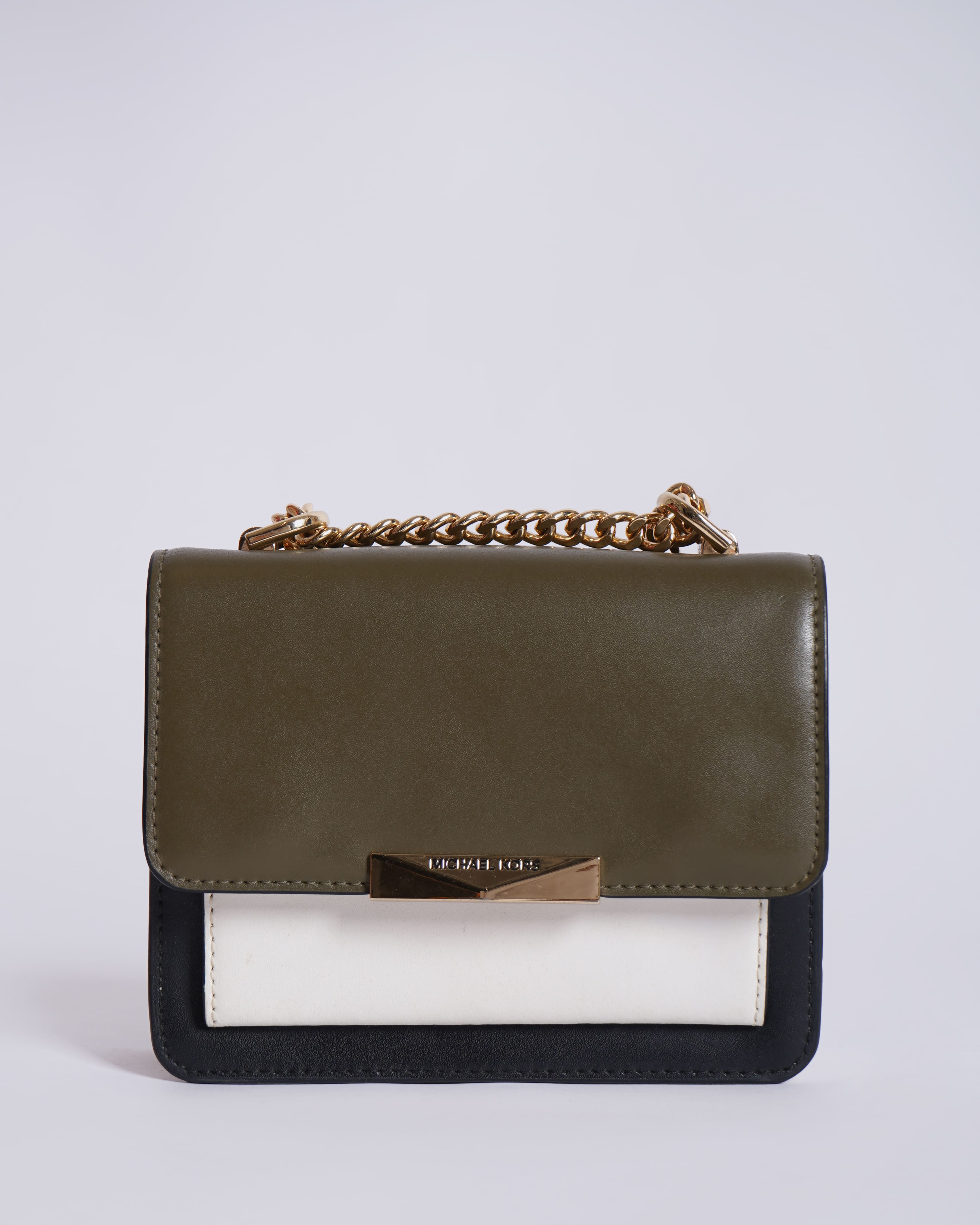Michael Kors Jade Extra-Small Tri-Color Leather Crossbody Bag