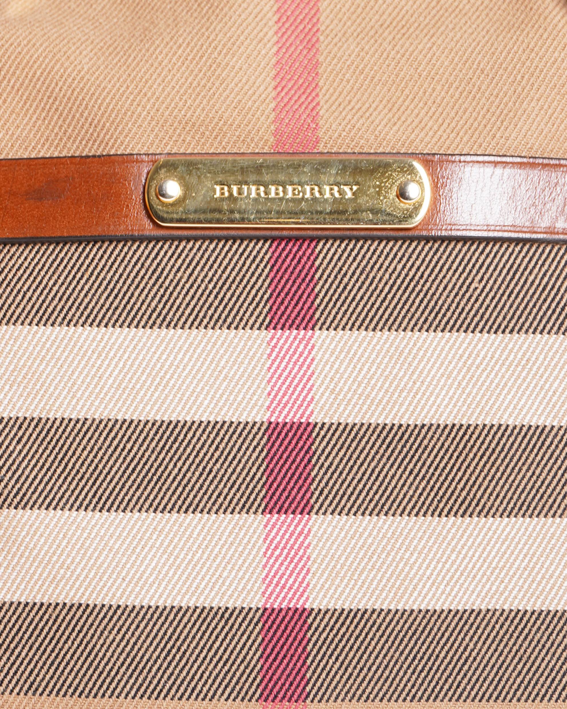 Burberry house check birdle orchard top handle bag