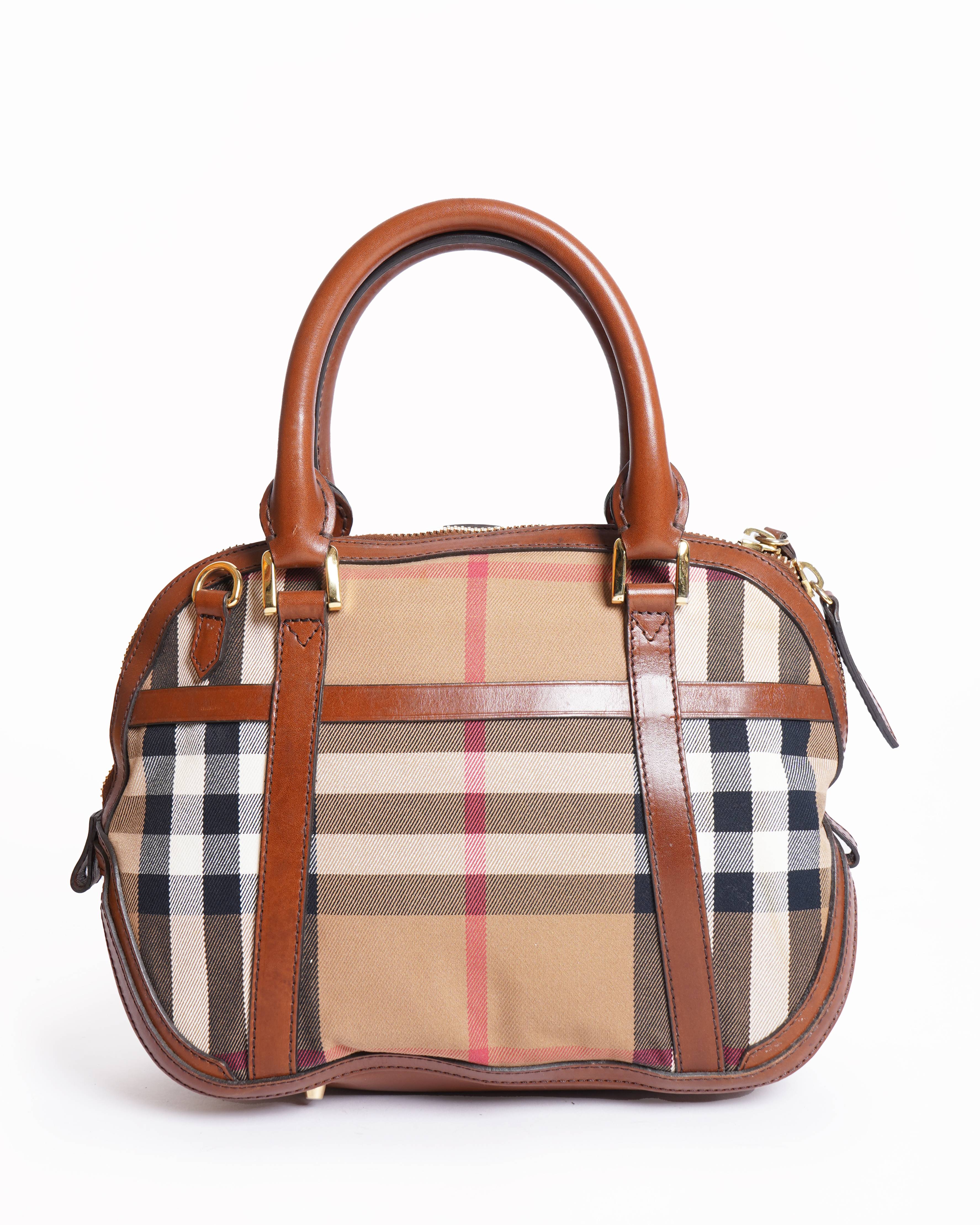 Burberry house check birdle orchard top handle bag