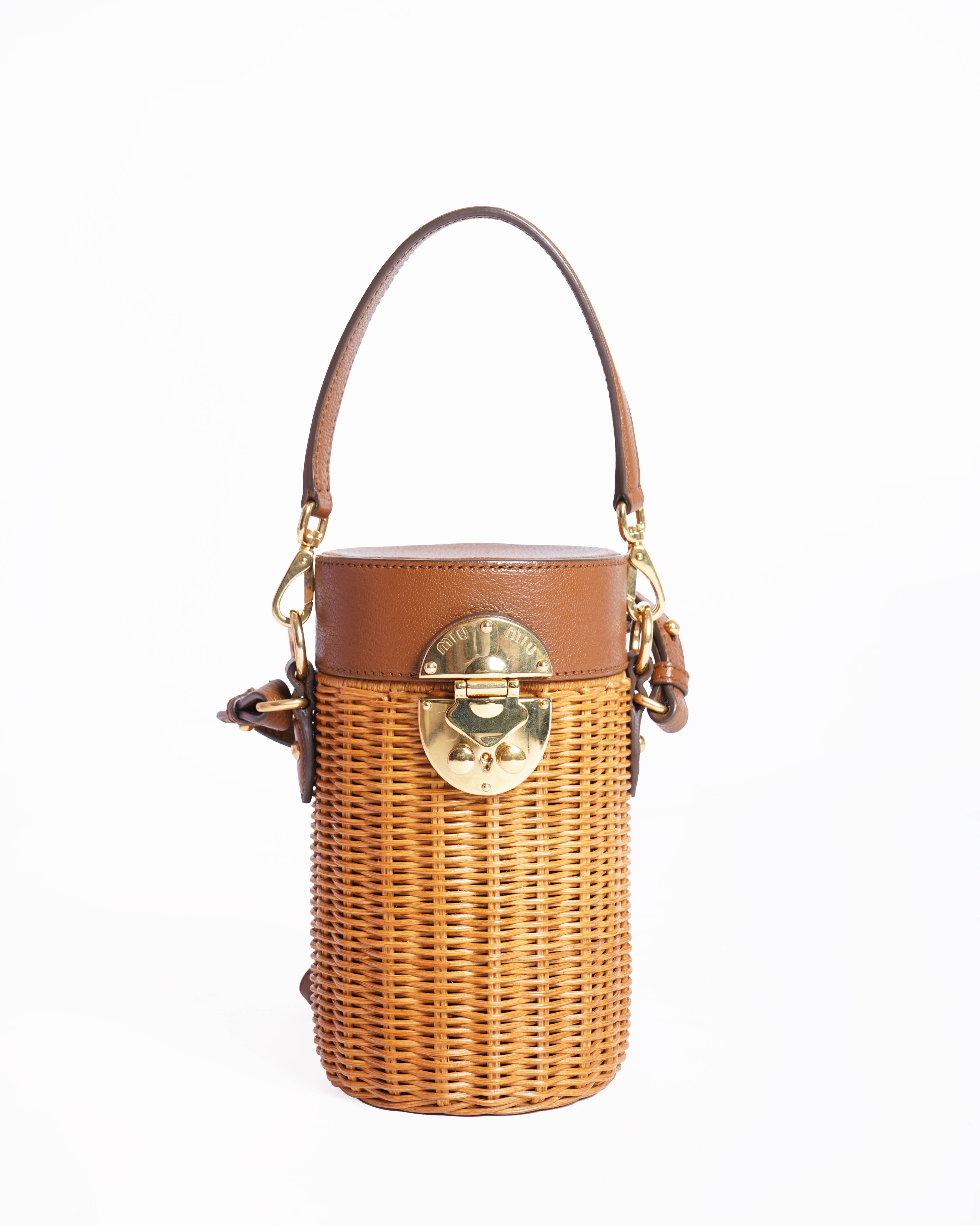 Miu Miu wicker crossbody bag