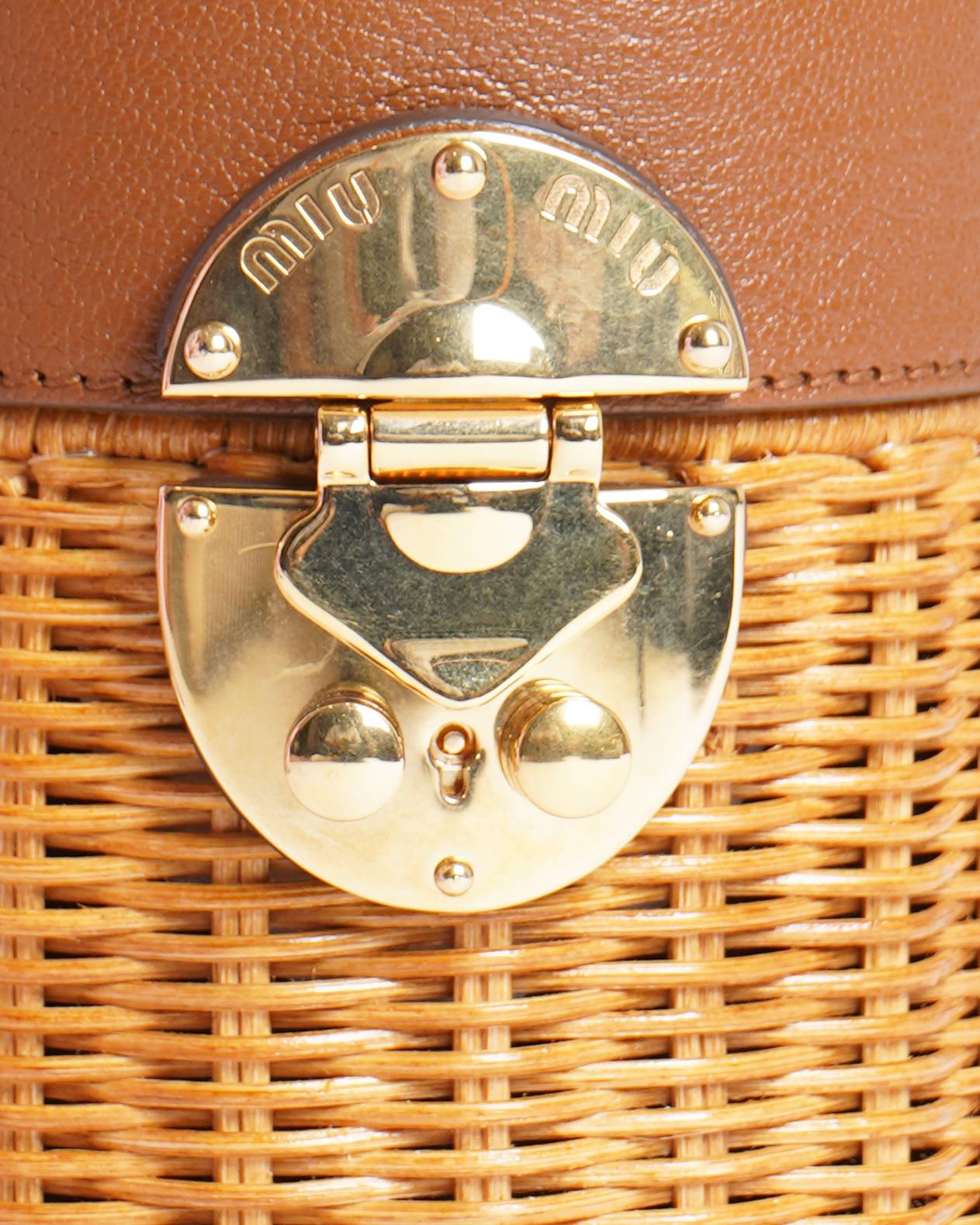 Miu Miu wicker crossbody bag