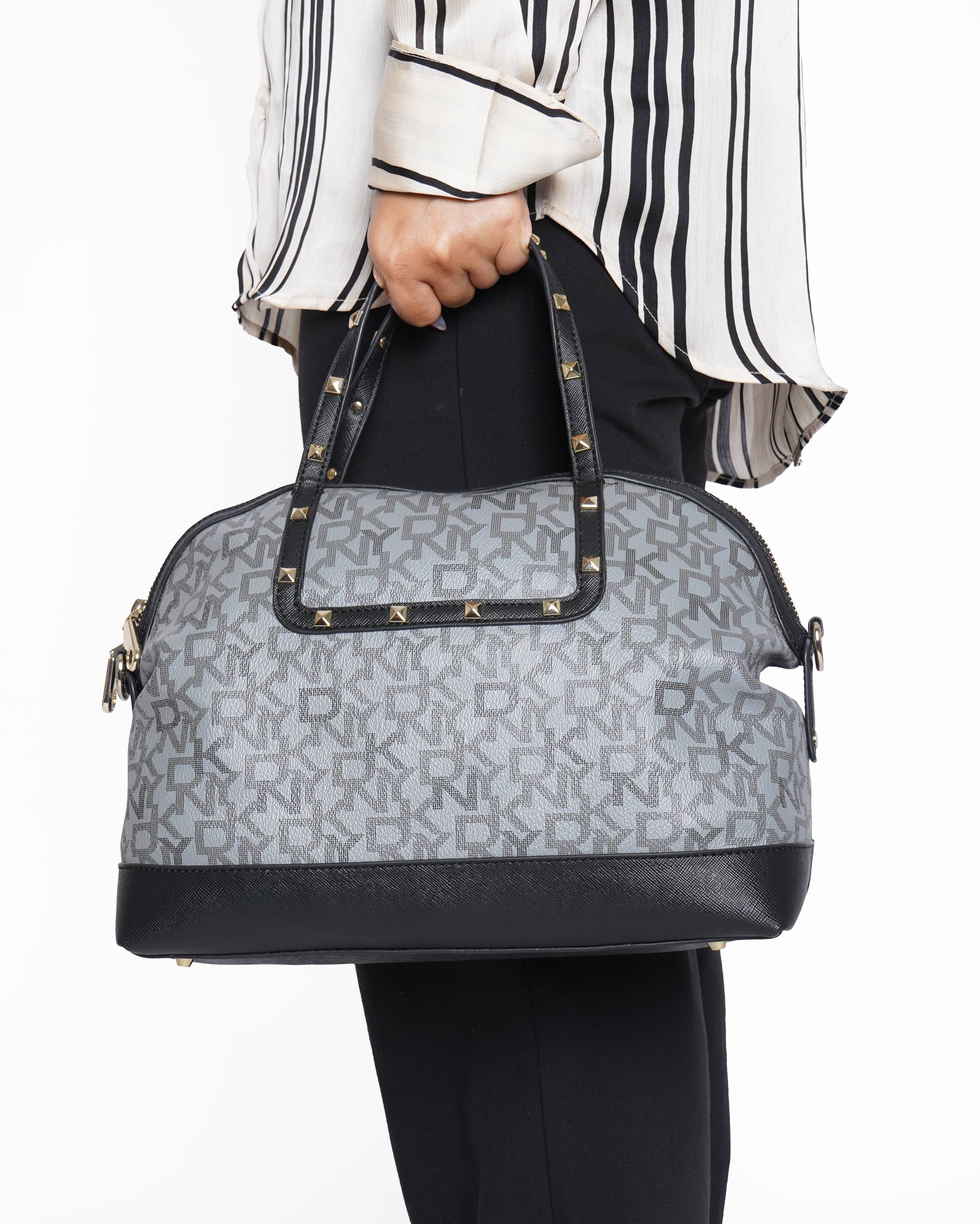 DNKY
Studded Monogram Shoulder Bag