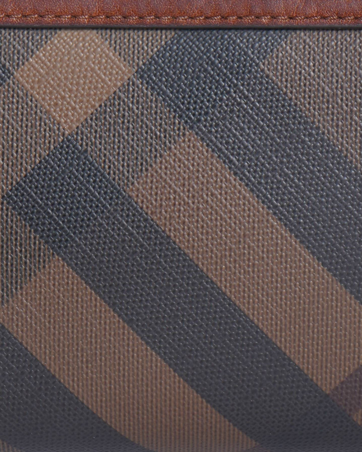 Burberry checkered zip around wallet