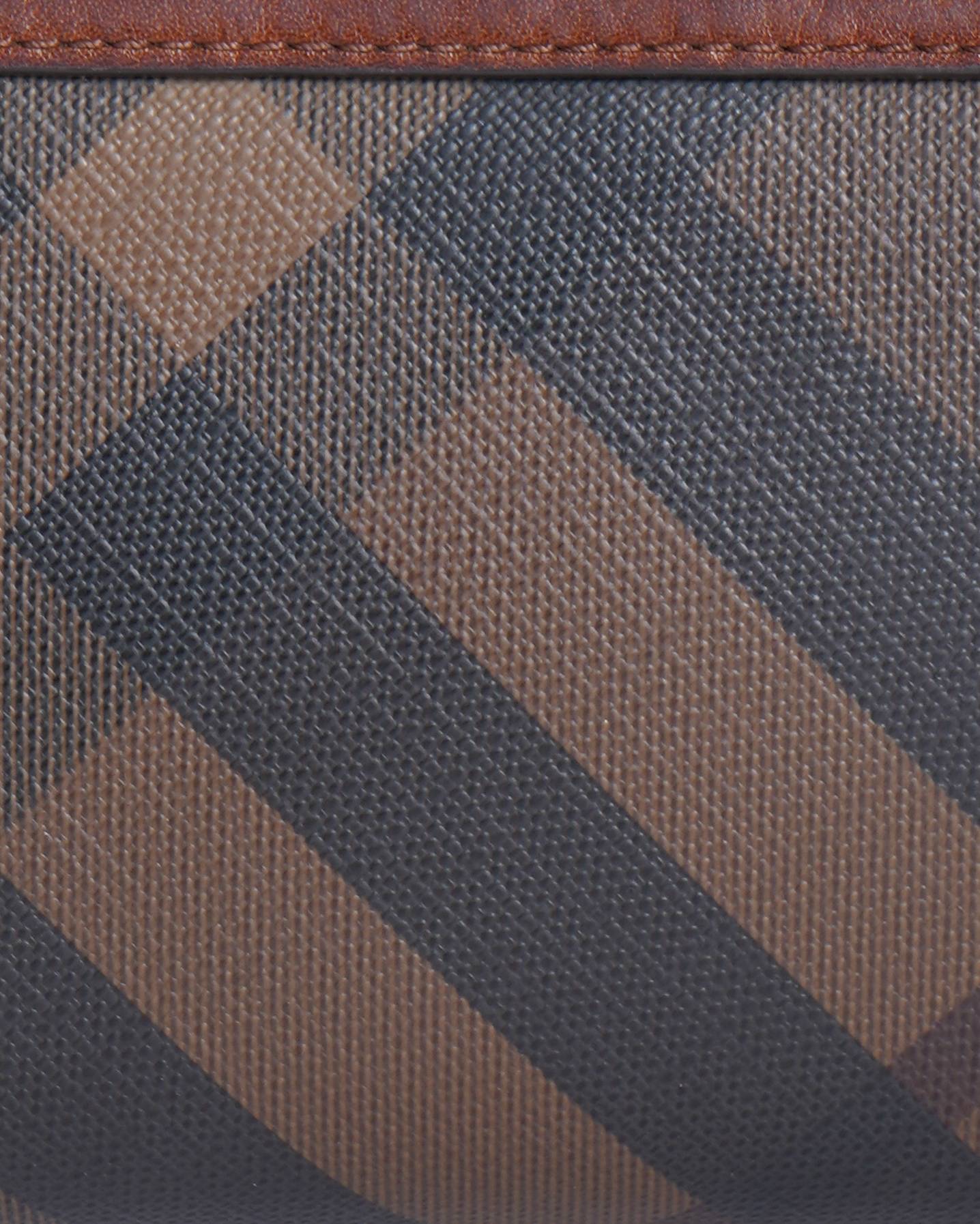 Burberry checkered zip around wallet