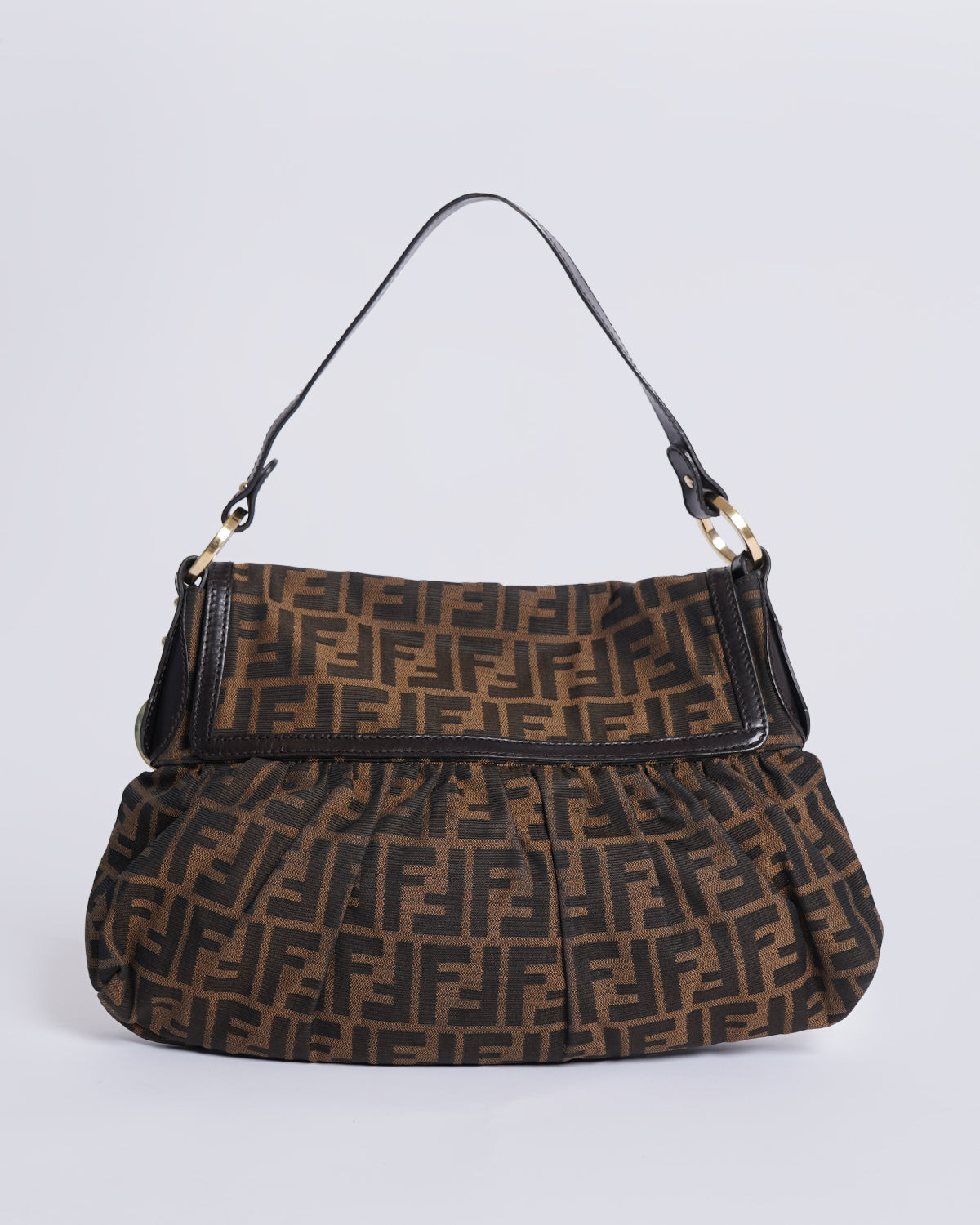 Fendi Zucca Canvas Shoulder Bag