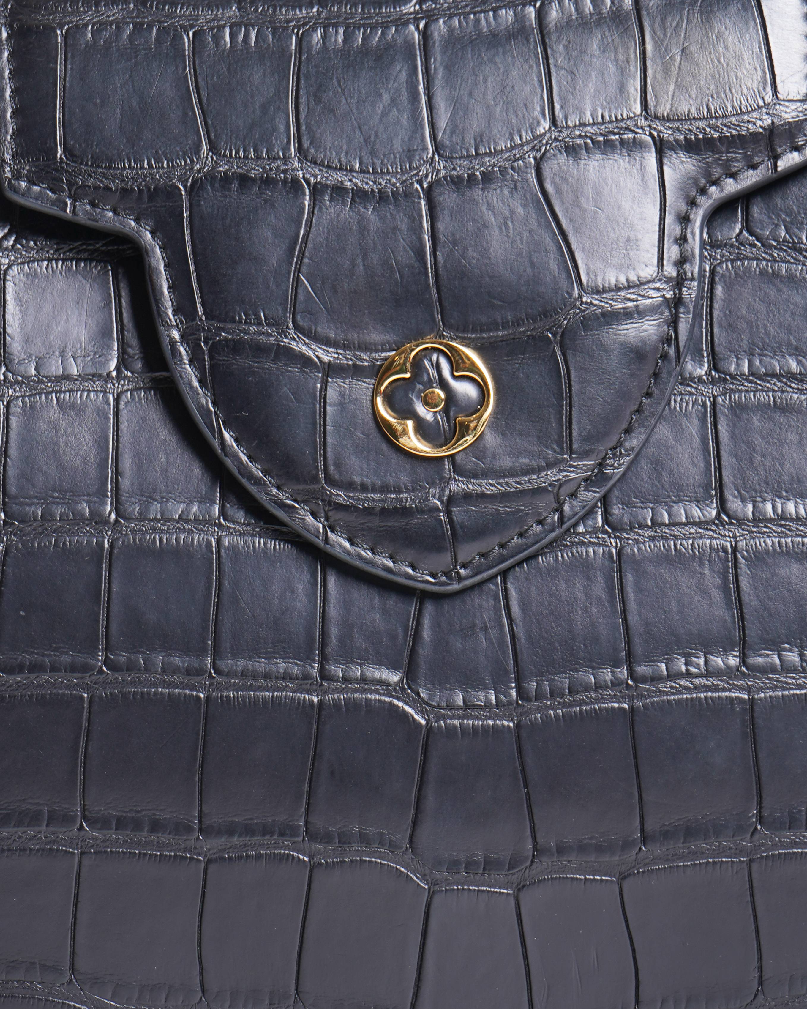 Louis vuitton black matte alligator capucines Shoulder Bag