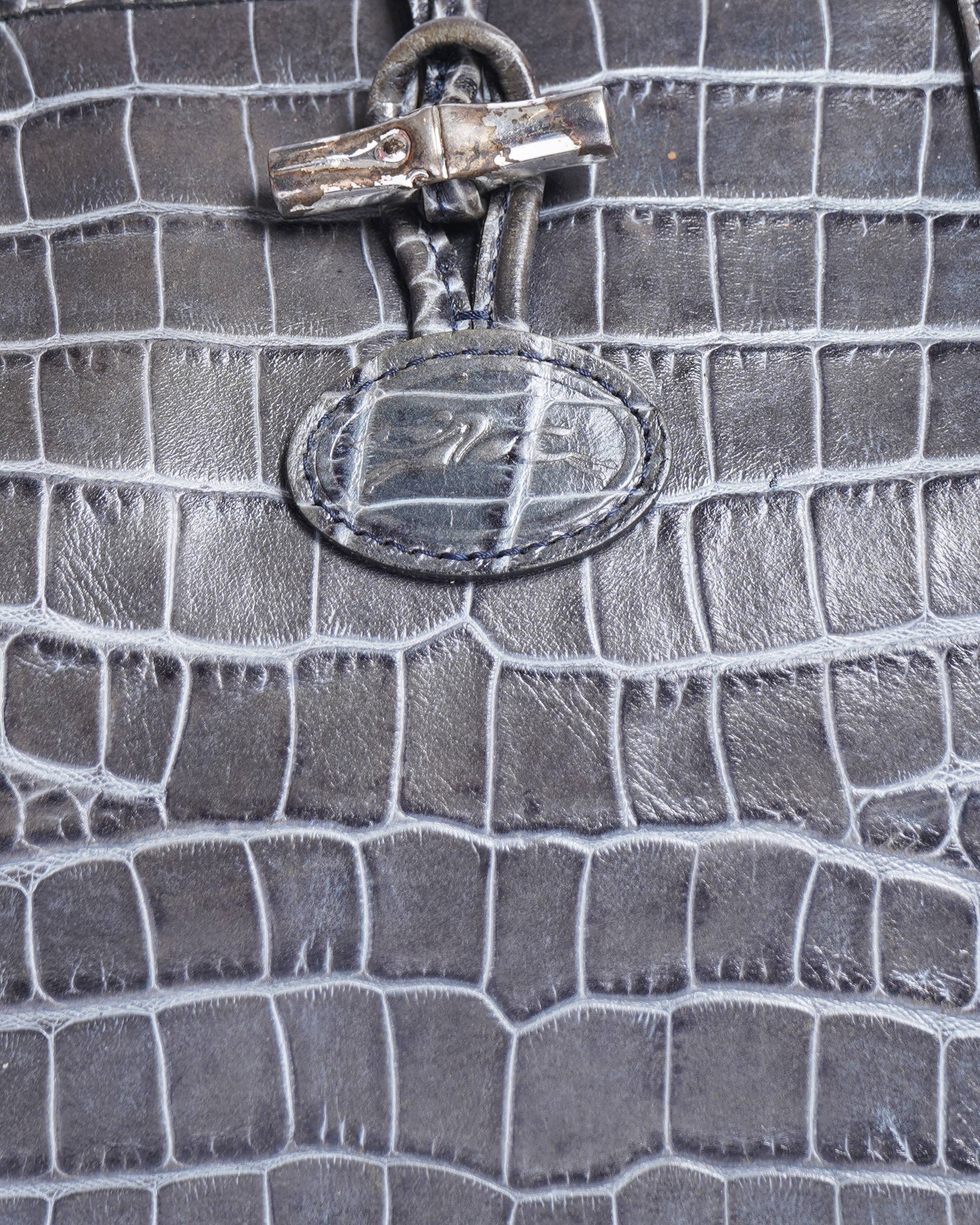 Long Champ Shoulder Bag In Grey