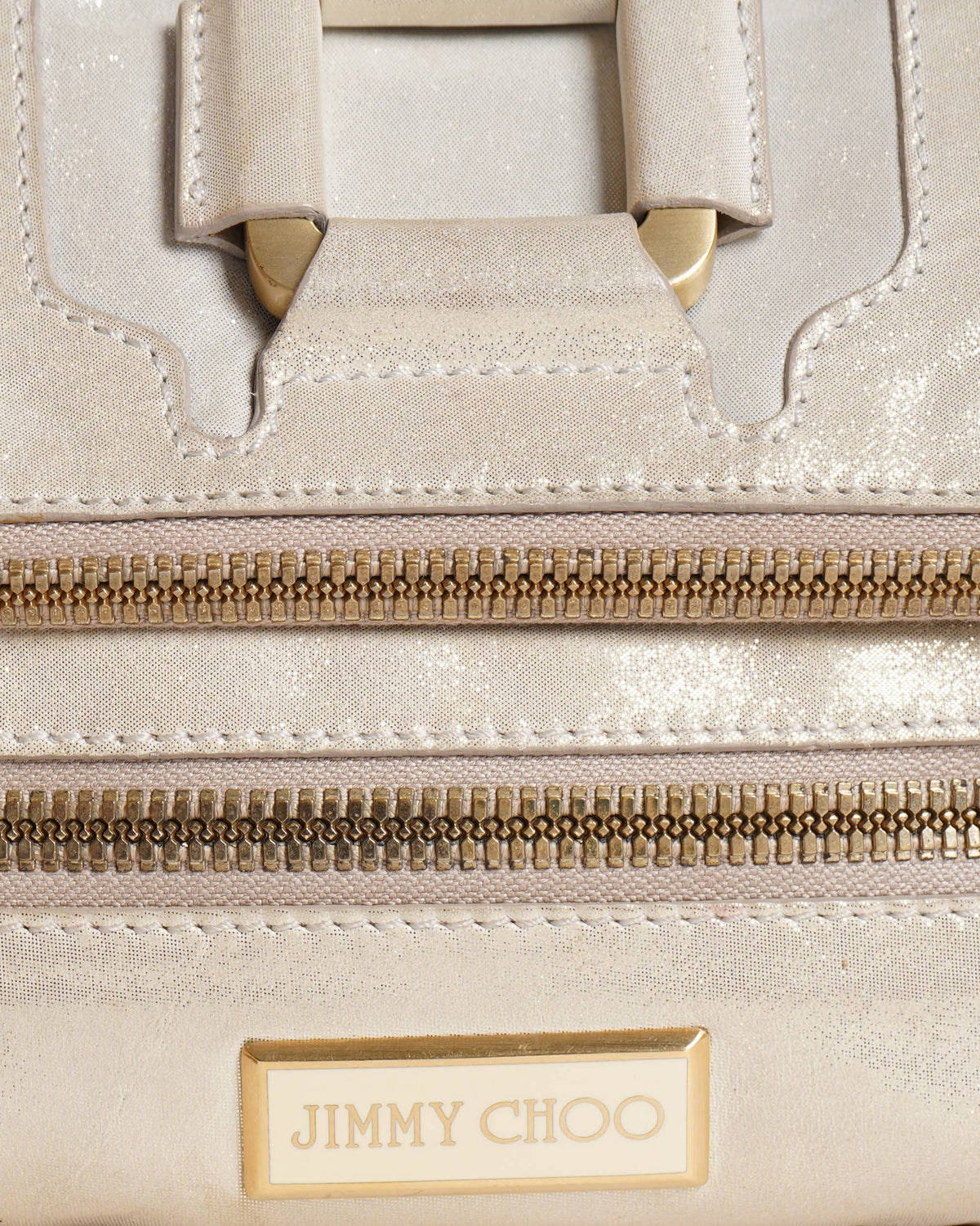 Jimmy Choo Metallic Leather Mave Foldover Clutch