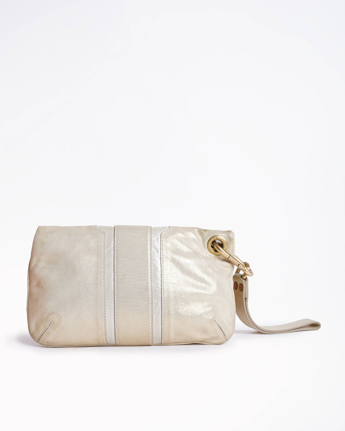 Jimmy Choo Metallic Leather Mave Foldover Clutch