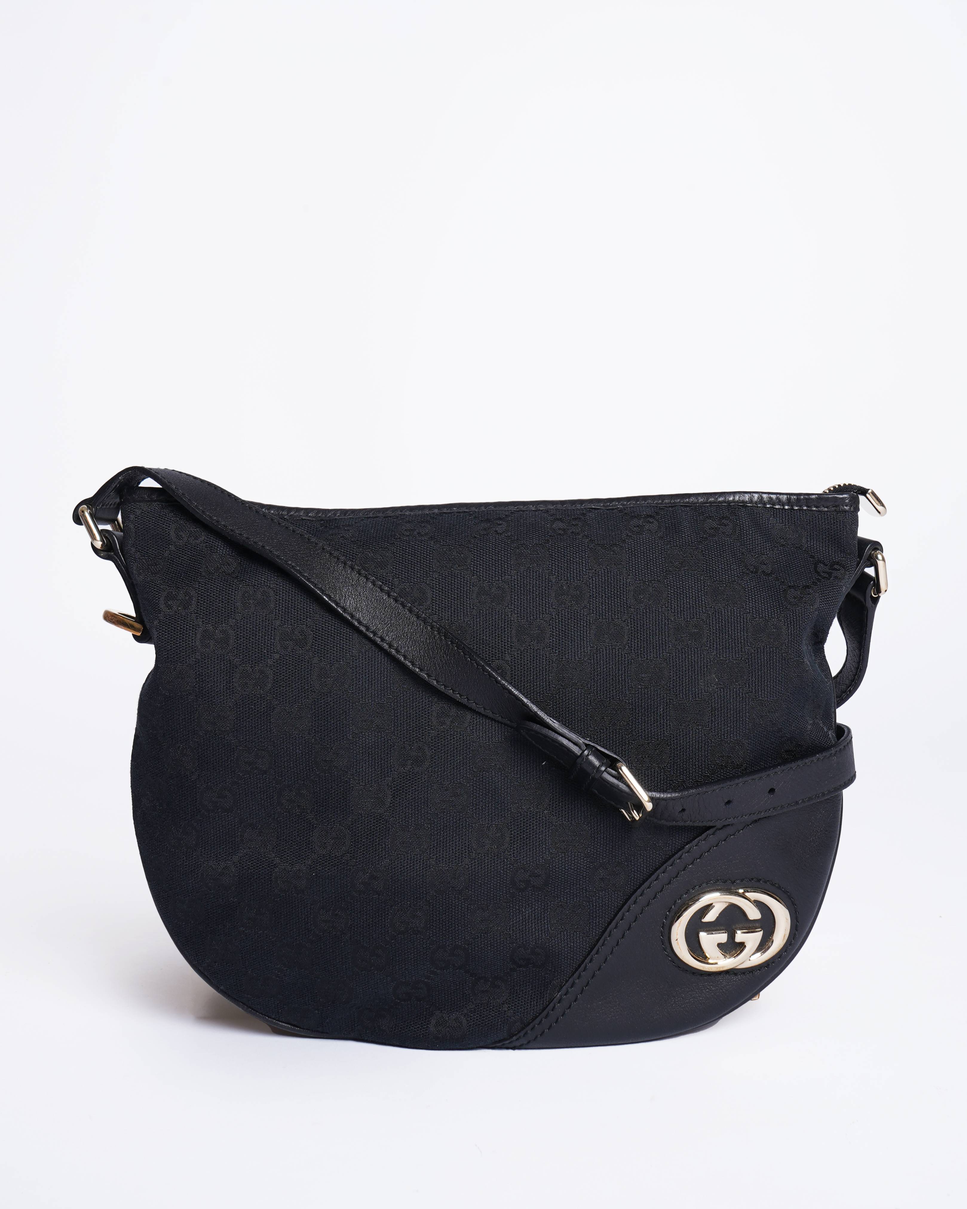 Gucci gg supreme web black Crossbody bag