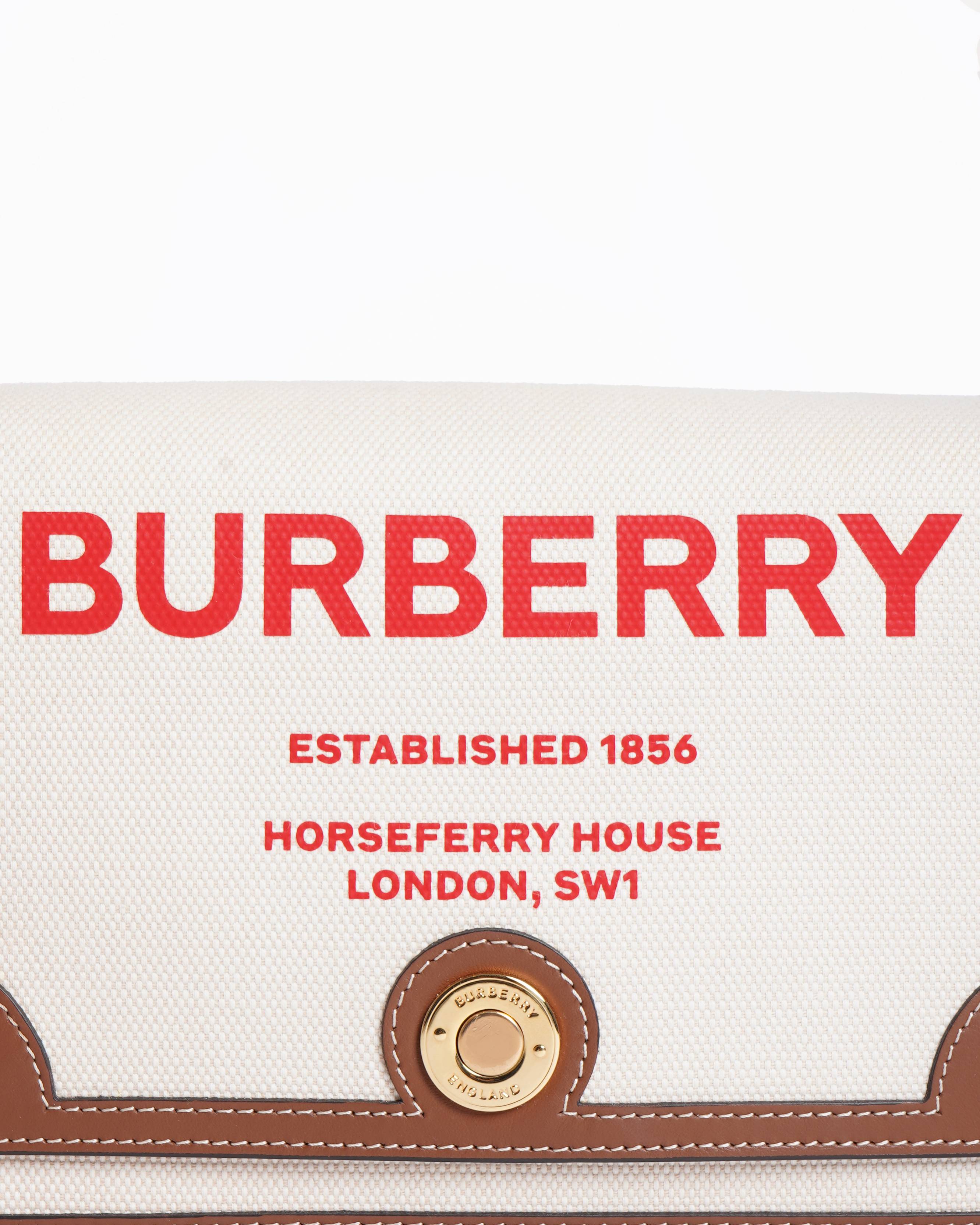 New Burberry Horseferry print canvas note crossbody bag