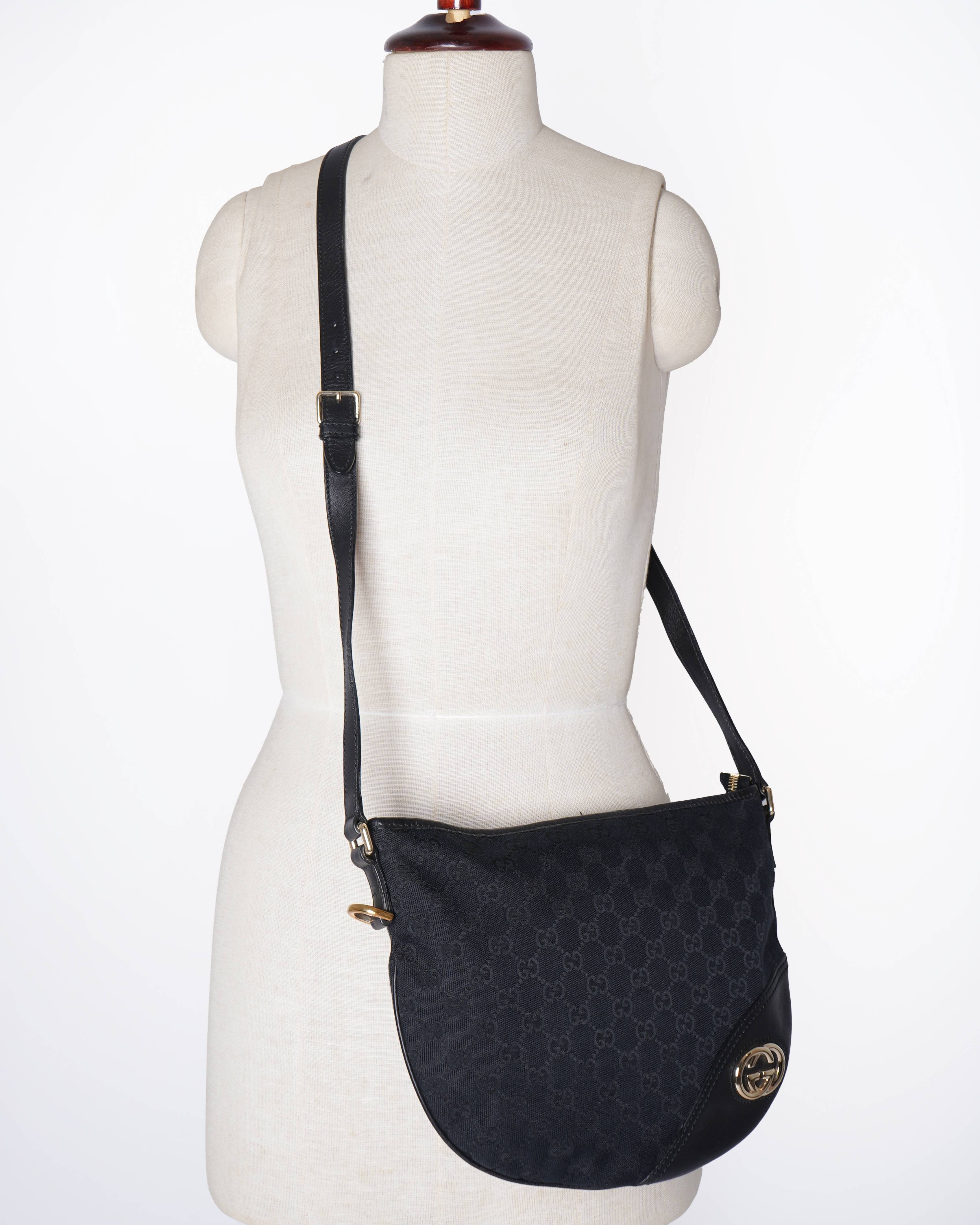 Gucci gg supreme web black Crossbody bag