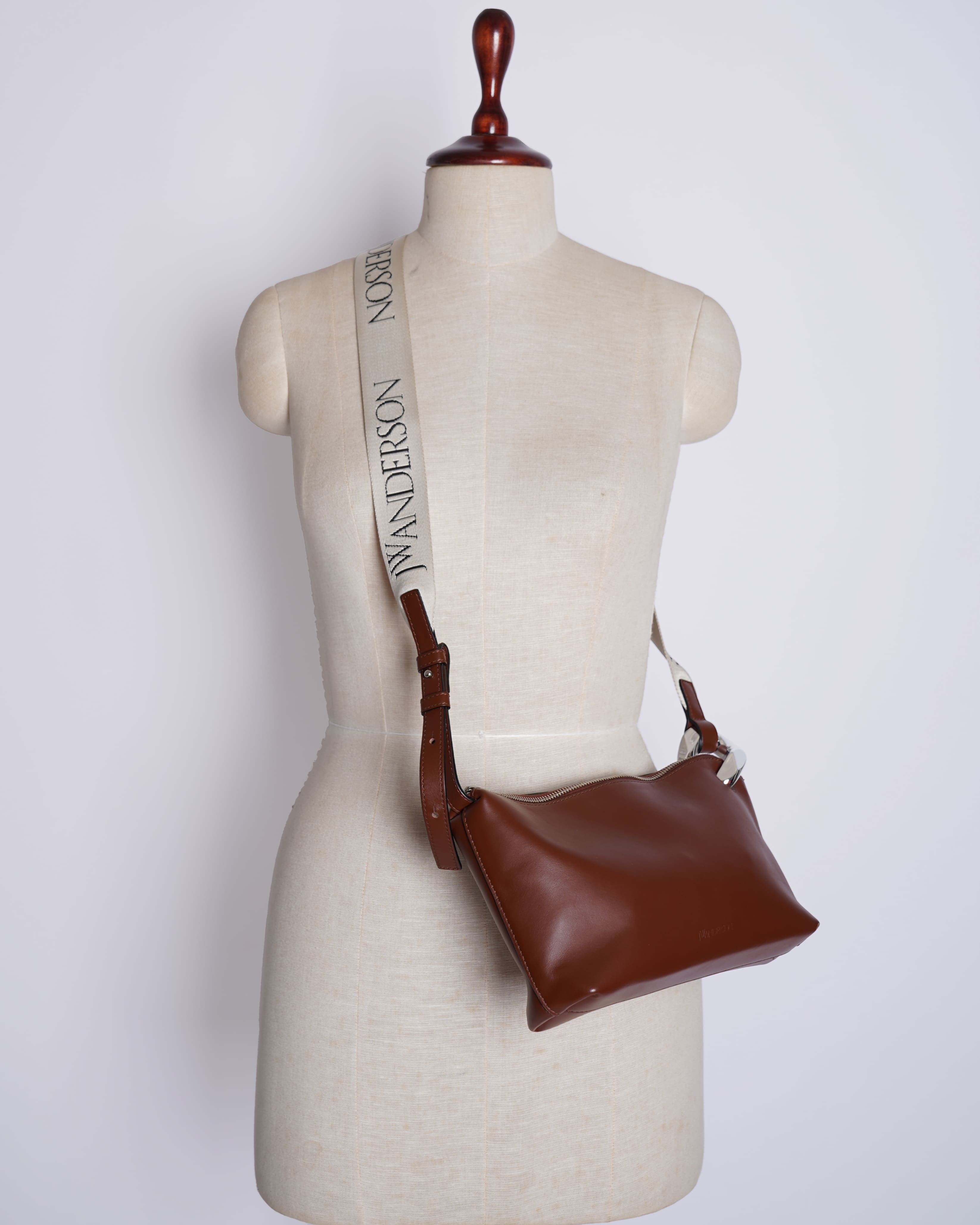 JW Anderson Brown Leather Crossbody Bag
