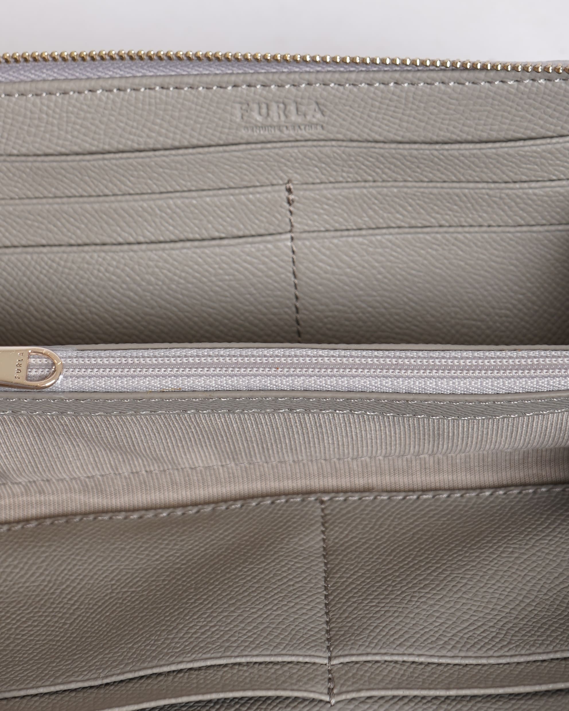 New FURLA Leather Zip Around Wallet