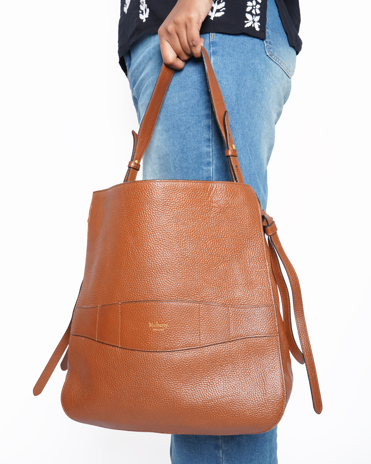 Mulberry Pebbled Leather Shoulder Bag In Brown