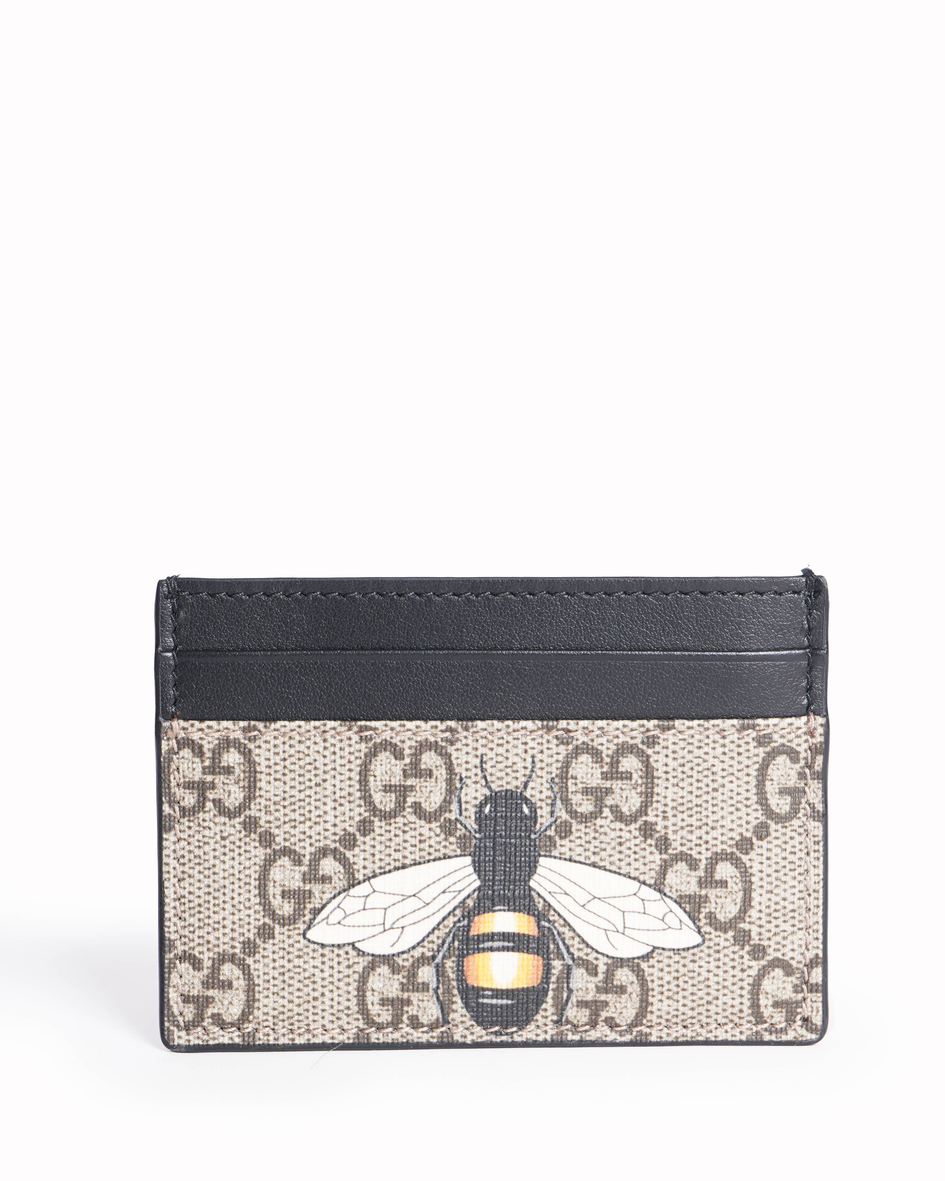 Gucci GG Supreme Bee Print Cardholder