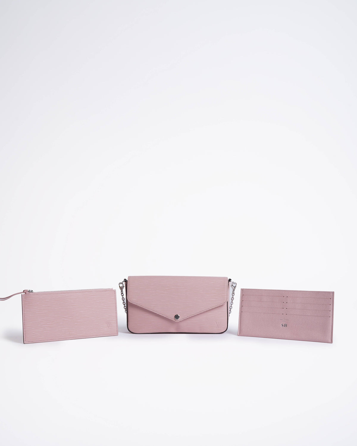 Louis vuitton rose ballerine felicie in epi leather crossbody bag