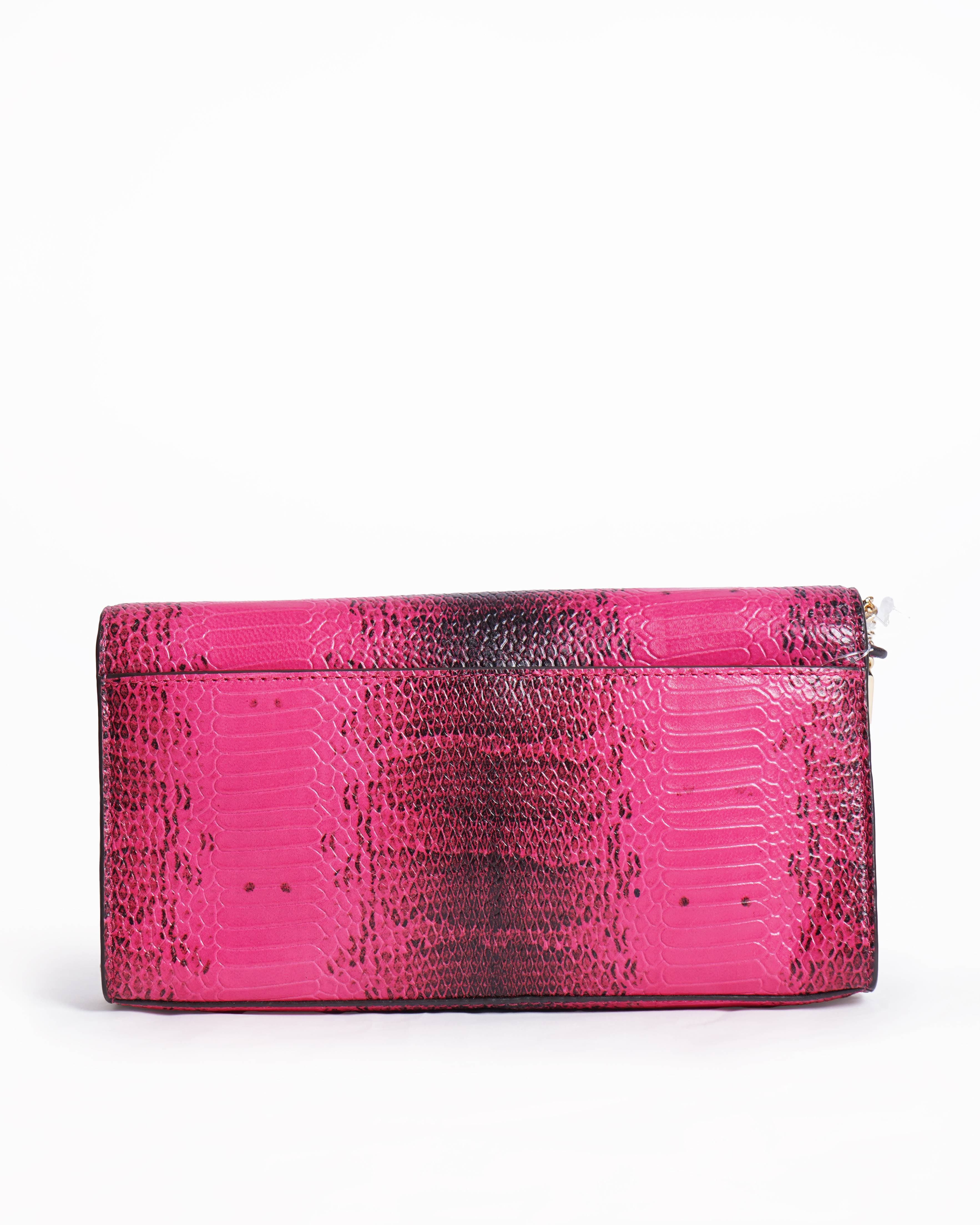 New Michael Kors Mott snakeskin-embossed leather Chain Wallet