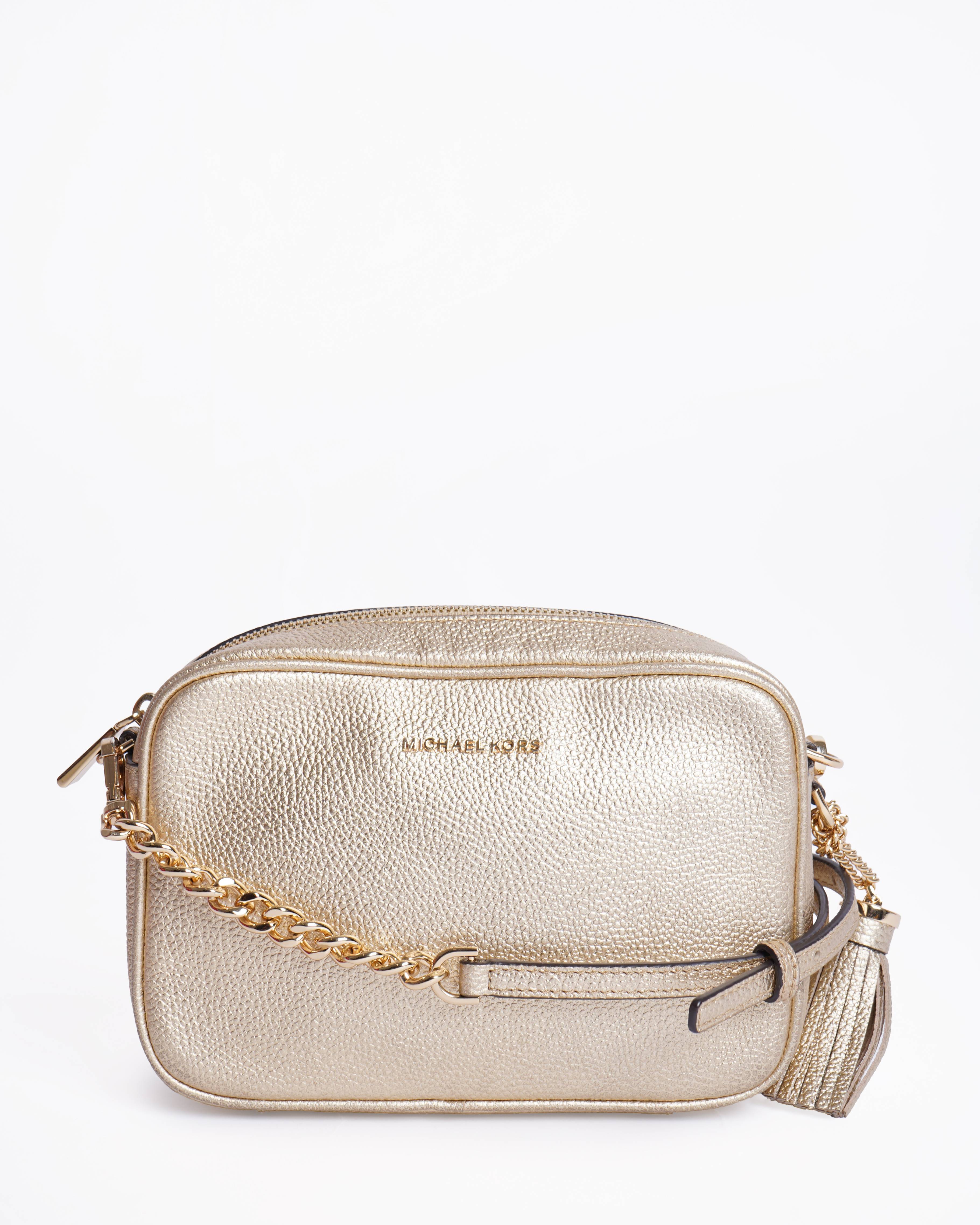 Michael Kors Ginny Metallic Leather Crossbody