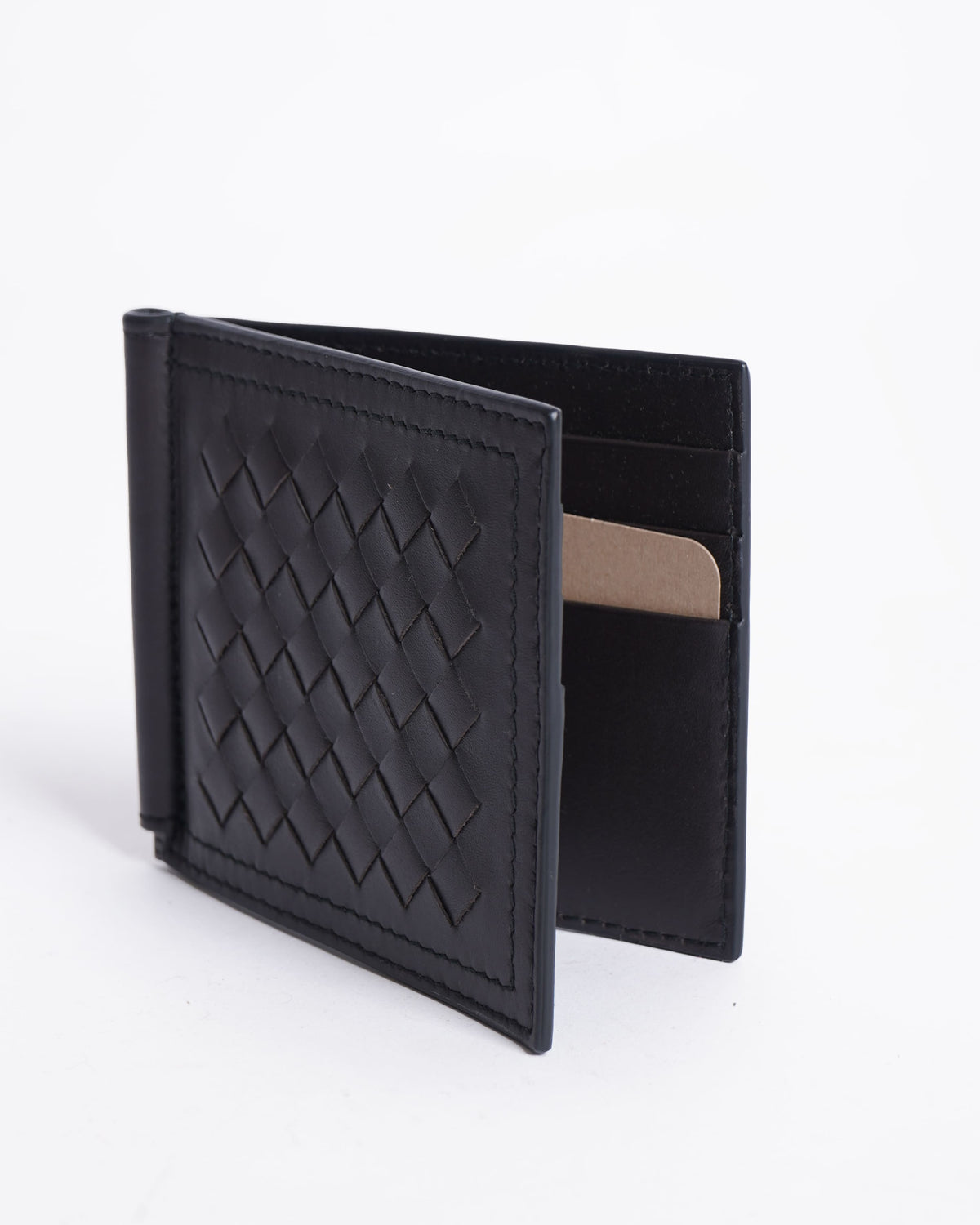 New Bottega Veneta Intrecciato Bill Clip Wallet